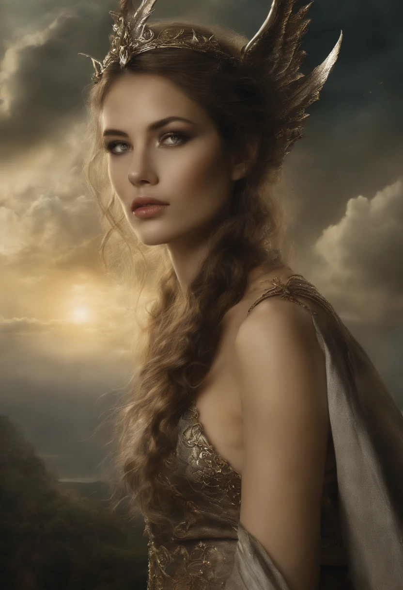 ((melhor qualidade)), ((obra-prima)), (detalhado), ((nua)), succubus sedutora, ethereal beauty, empoleirada em uma nuvem, (Fantasy Illustration: 1.3), olhar encantador, pose cativante, asas delicadas, charme sobrenatural, mystical sky, (Luis Royo:1.2), (Yoshitaka Amano:1.1), noite de luar, cores suaves, (paisagem de nuvens detalhada:1.3), (alta resolução:1.2)