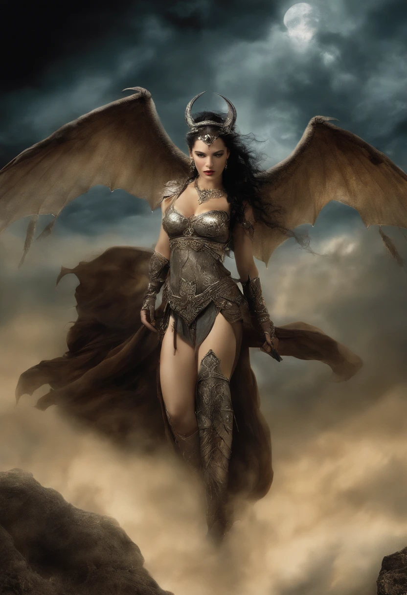 (naked:1.25), (Lady Death:1.25), (demoness with Large horns:1.25),(1 super muscular succubus with flayed skin:1.5), (covered in thick muscle:1.5), (dystopian horror gothic:1.5), ( surreal:1.5), high detail, best quality, masterpiece, finely detail, realistic skin texture, 85 mm art lens, f 1.2, sharp focus, 8 k high definition, insanely detailed, intricate,