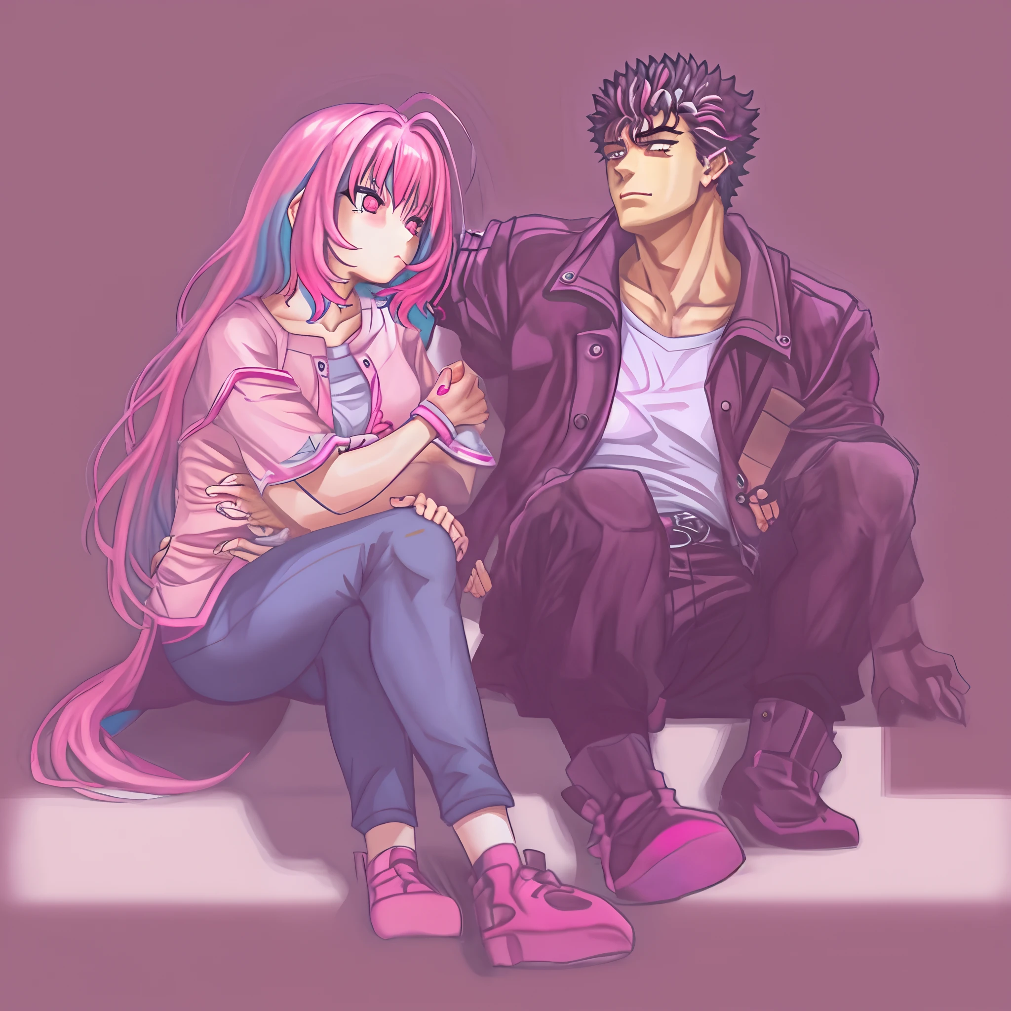 riamu,guts,couple,husband and wife,riamu ,love dovey couple,, sitting, hug, kiss