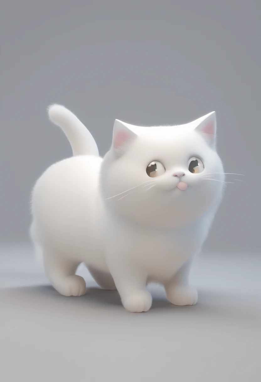 um gatinho branco, fundo preto