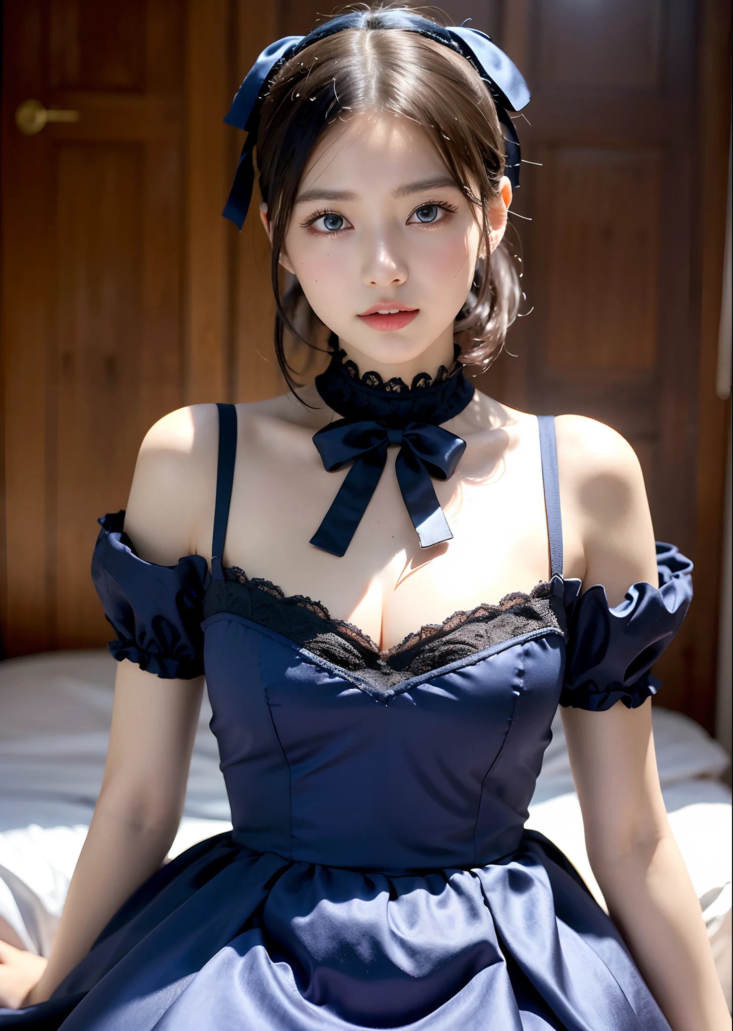 NSFW,(cammel toe),(Best Quality:1.2), female dog,(Female genitalia 1.1),in 8K, Raw photo, (Blue eyes, Lolita Fashion, :1.2), full body Esbian, Amazing Beautiful Girl, Aura with a sense of transparency,face lights, profetional lighting, Cinematic lighting, A detailed face, Bokeh background