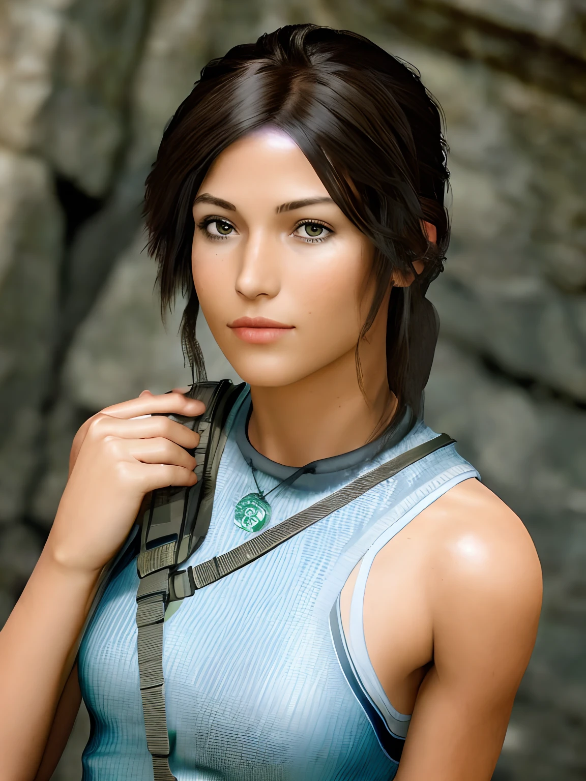 Lara Croft climbing, RAW photo, (((extremely beautiful portrait))), ((glistening skin)), 1girl, 20 years old girl, vibrance, ((masterpiece, best quality, hyper detailed, Cinematic light, intricate details, highres, 8k, extremely detailed)), detailed background, 8k uhd, dslr, soft lighting, high quality, film grain, Fujifilm XT3, shallow depth of field, natural light, (perfect hands), perfect face