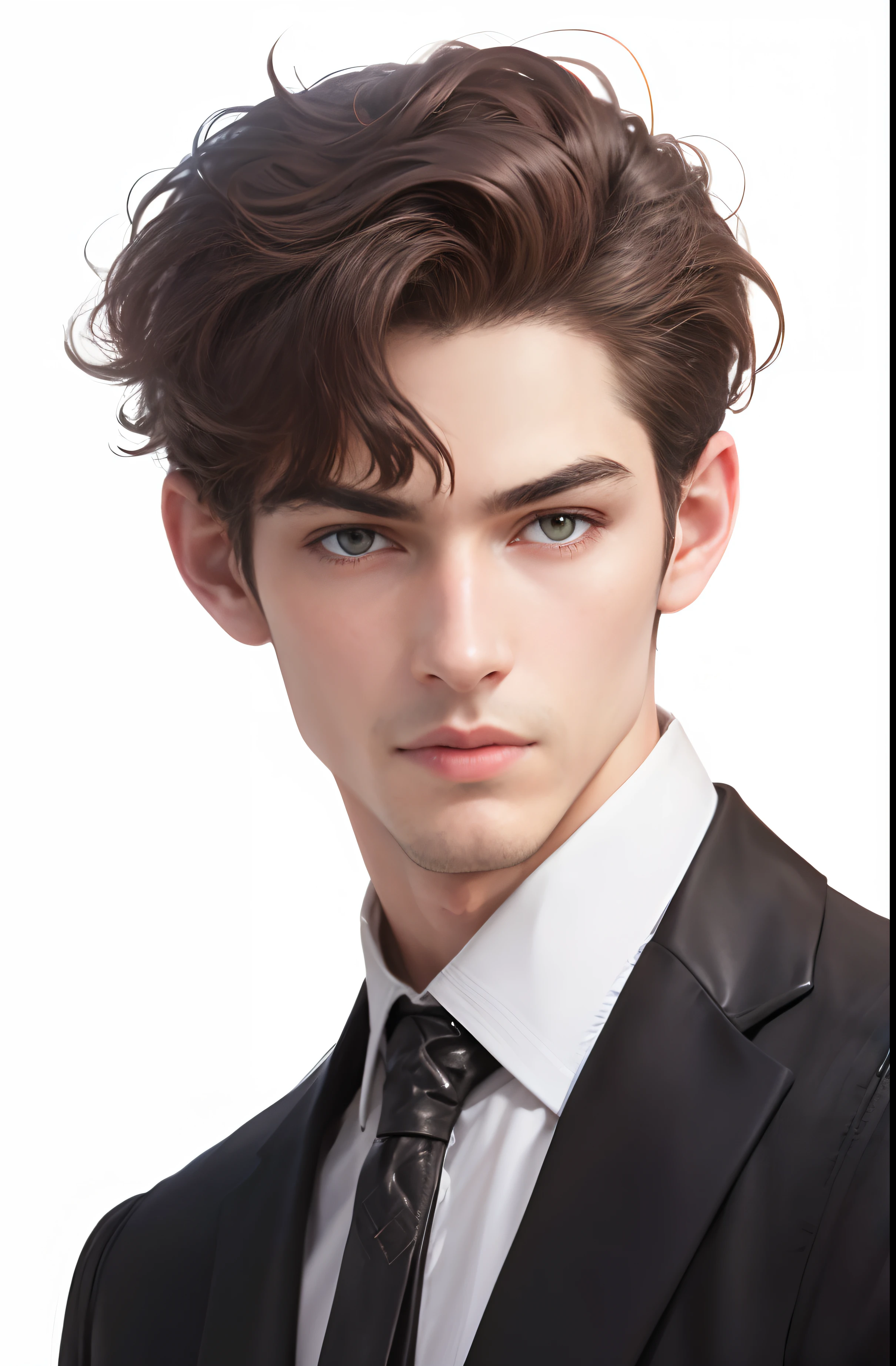 (A handaome man with a leather jackef