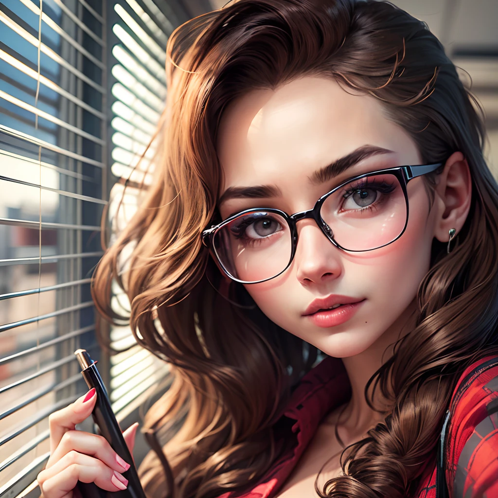 gorgeous woman with glasses --auto --s2