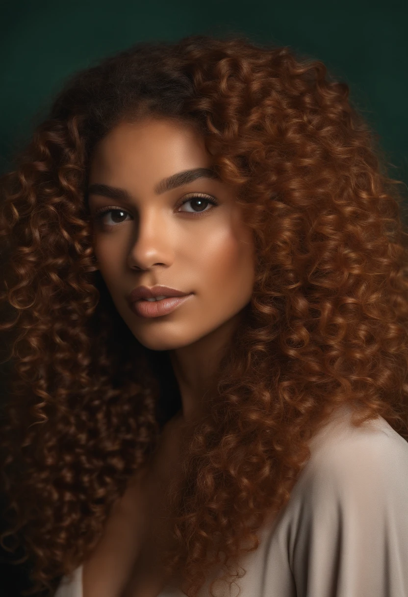 "Ultra-realistic image of a beautiful 18-year-old Afro-Latin girl,Caramel peel, corps parfait, Prendre un selfie dans son bureau avec son iPhone 14, maigre, taille ultra-fine, cheveux rouge, Curly curly hair karibean , piercing green eyes.hyper-realistic,anatomie correcte,Facial features are carefully represented,Boucles gratuites, curly red hair, (cour, curly red hair), Long curly wild red hair, cheveux multiversaux, cour, curly red hair, curly red hair, Boucles, wavy hair spread out, Boucles baroques, Boucles, Curly,Texture des cheveux, Curly bang