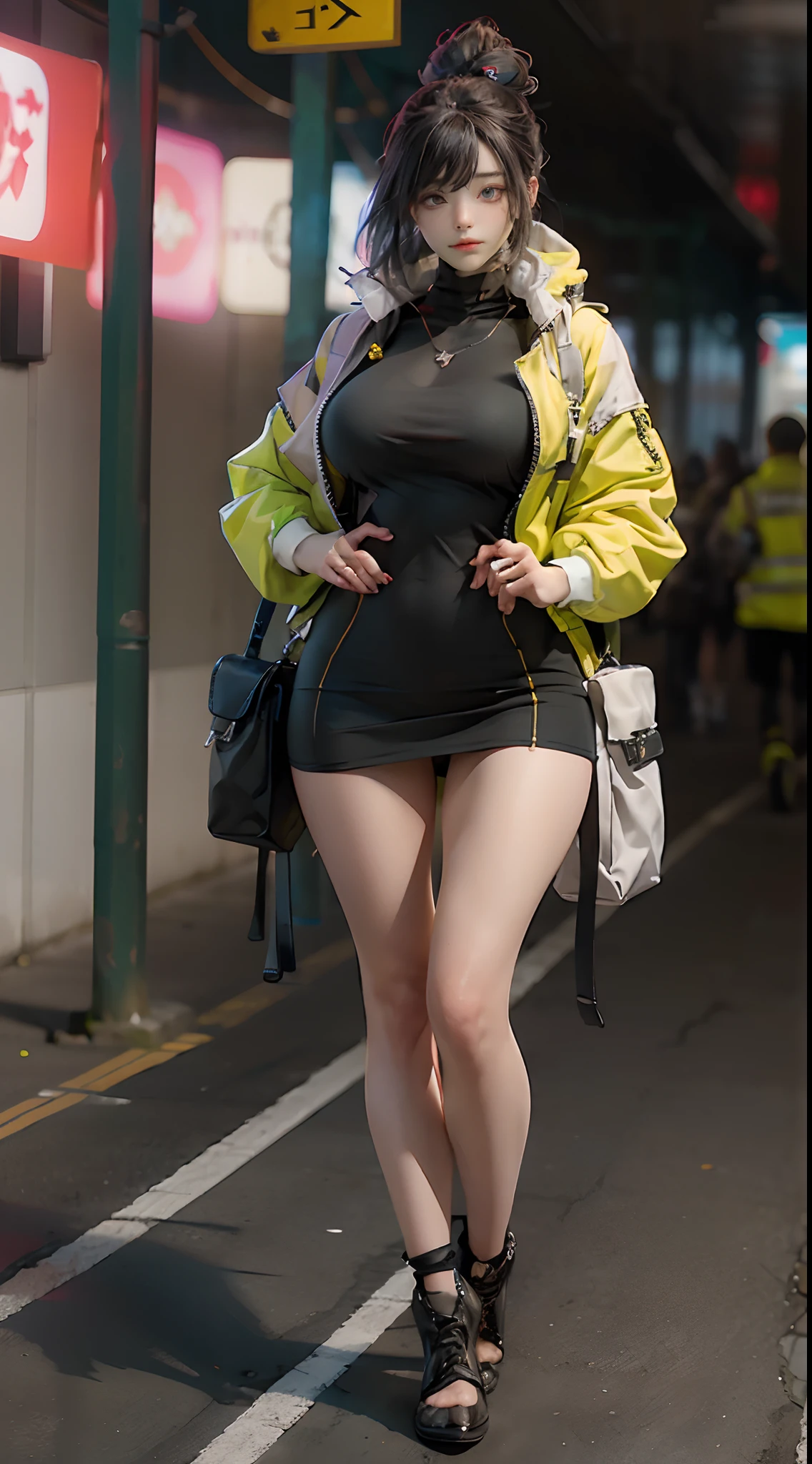 short skirt, fixed position, naked, Street, public, semen, 더블 peace, peace, 더블peace,