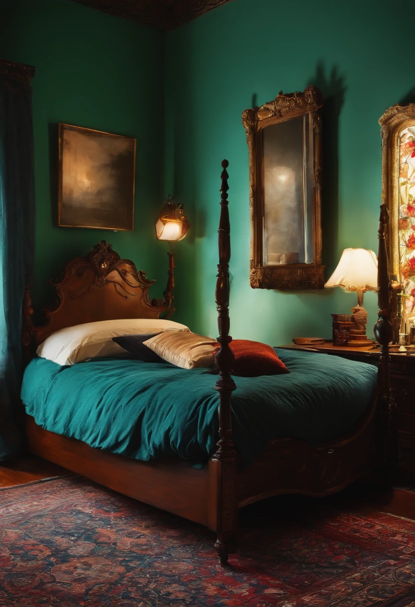 A lying in bed