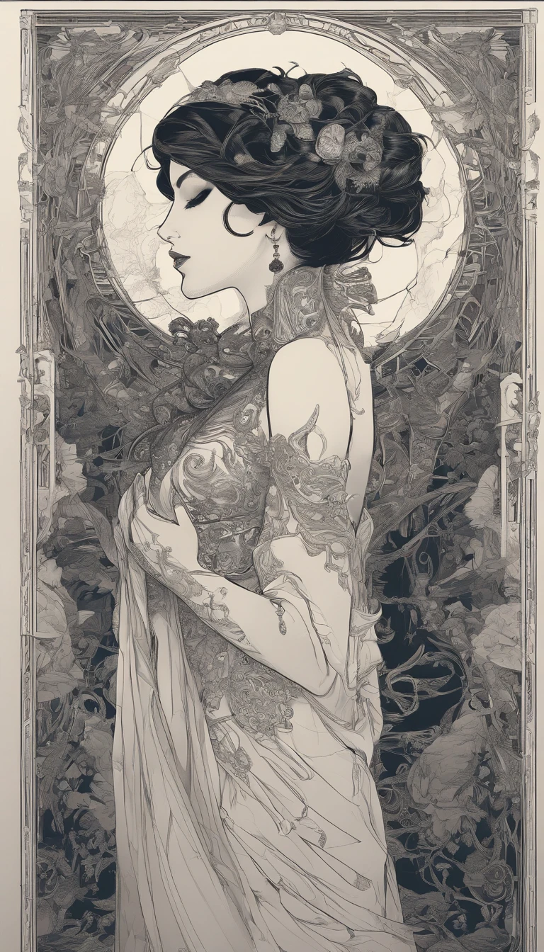 photorealistic two beautiful women kissing each other, dark hair, full body, cover, hyperdetailed painting, luminism, Bar lighting, complex, 4k resolution concept art portrait by Greg Rutkowski, Artgerm, WLOP, Alphonse Mucha, fractal isometrics details bioluminescens : a stunning realistic photograph 30 years , brunette, italian beautiful awesome, 3d render, octane render, intricately detailed, cinematic, trending on artstation | Isometric | Centered hipereallistic photo awesome full color, hand drawn, dark, gritty, realistic mucha, klimt, erte .12k, intricate. hit definition , cinematic,Rough sketch, mix of bold dark lines and loose lines, bold lines, on paper , full body with mini leather dress, humanoid, Full body.