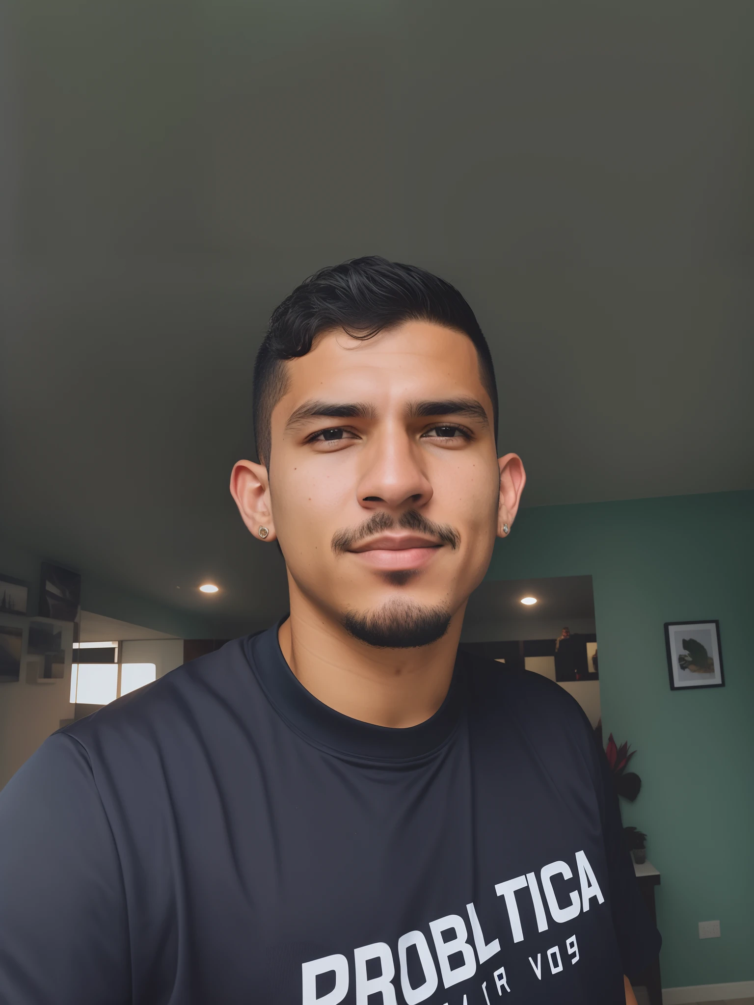 There's a man who's standing in a room, imagem frontal, mateus 9 5, (32 anos), Carmelo Blandino, Fotografia selfie 8k, rosto suado, icaro carvalho, caio santos, Cristiano Orrillo, juan diaz canales, victor maristane