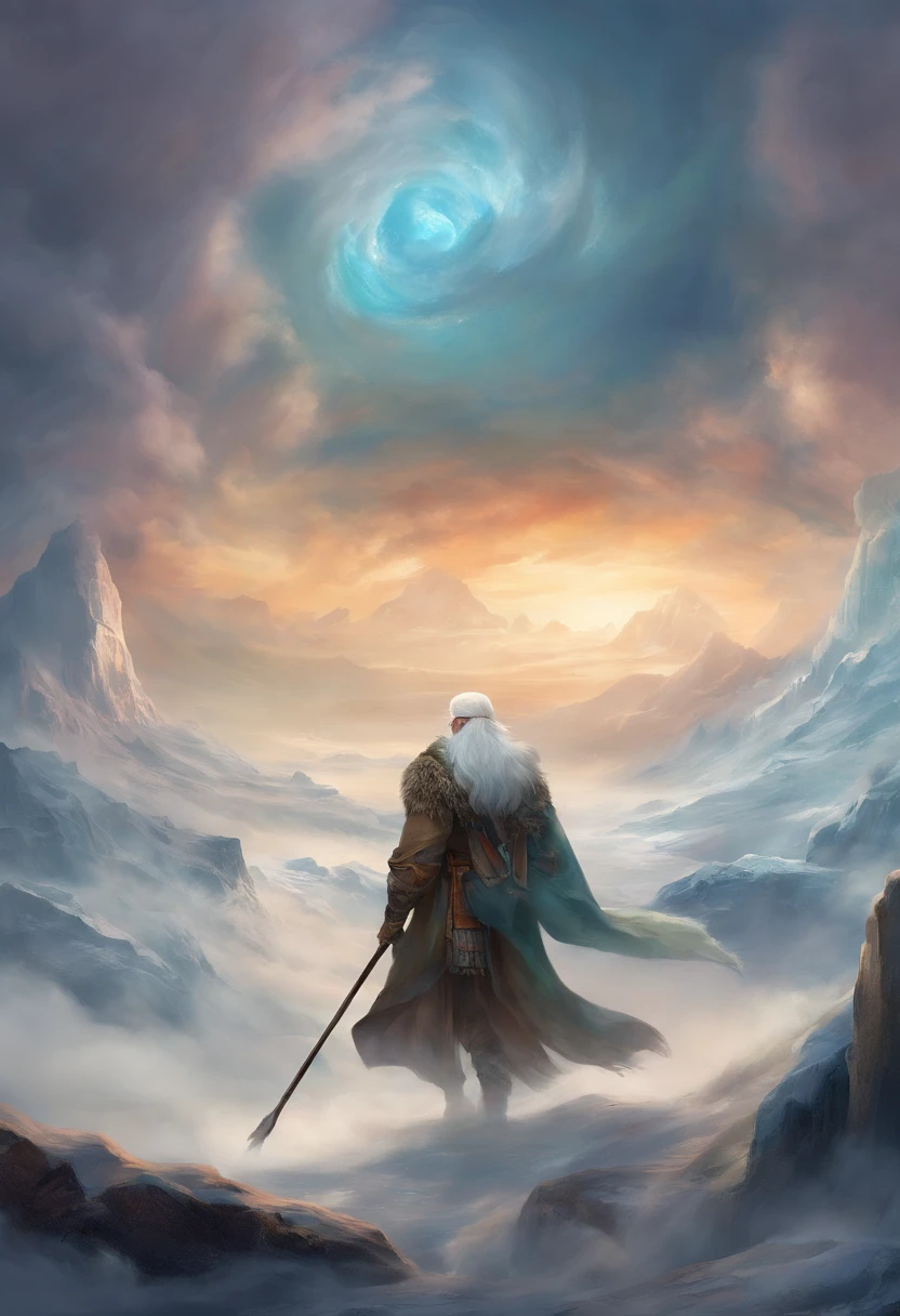 Pictorial tips of an elderly face surrounded by clouds,The head of the road at the mound, Antarctic immortals, Fantasy artwork, Meticulously crafted, Become a masterpiece, Created by Hans in high resolution, Made of mist, Is:
"Antarctic immortals: Cloudy elderly face (Best quality, High-res, Masterpiece:1.2), The creation of Hans, Fantasy artwork, Meticulously crafted, Made of mist"