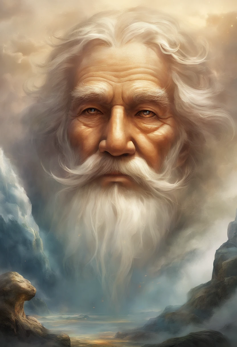 Pictorial tips of an elderly face surrounded by clouds,The head of the road at the mound, Antarctic immortals, Fantasy artwork, Meticulously crafted, Become a masterpiece, Created by Hans in high resolution, Made of mist, Is:
"Antarctic immortals: Cloudy elderly face (Best quality, High-res, Masterpiece:1.2), The creation of Hans, Fantasy artwork, Meticulously crafted, Made of mist"