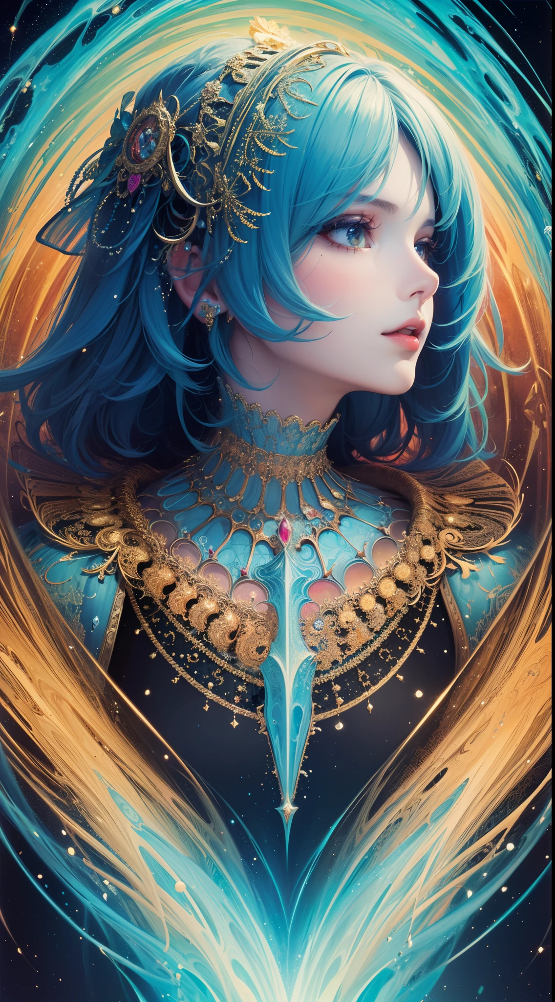 (masterpiece, top quality, best quality, official art, beautiful and aesthetic:1.2),(1girl),extreme detailed,(fractal art:1.3),colorful,highest detailed,