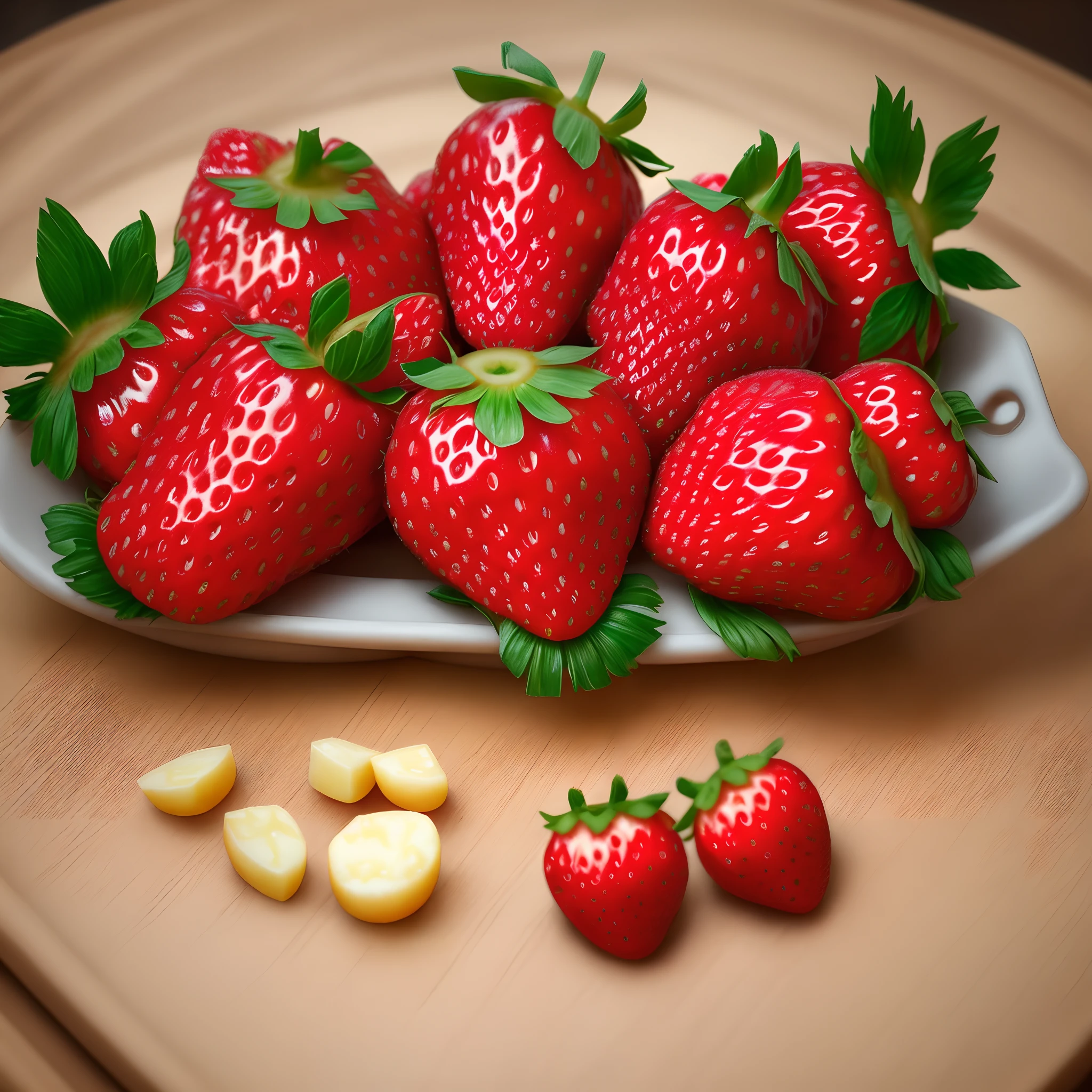 Potatoes on strawberrys