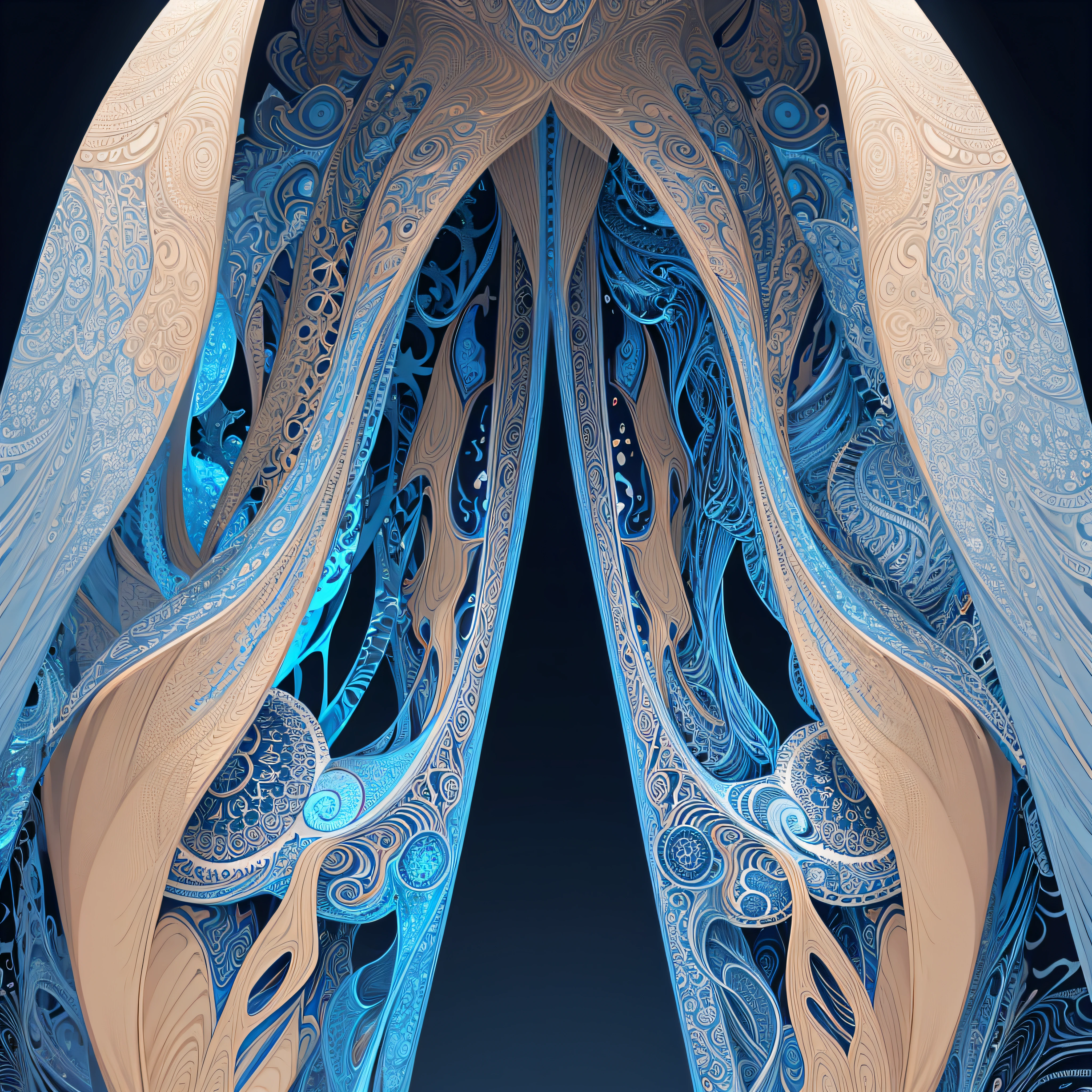 Fractal Designs: Intricate, self-replicating patterns found in fractals.