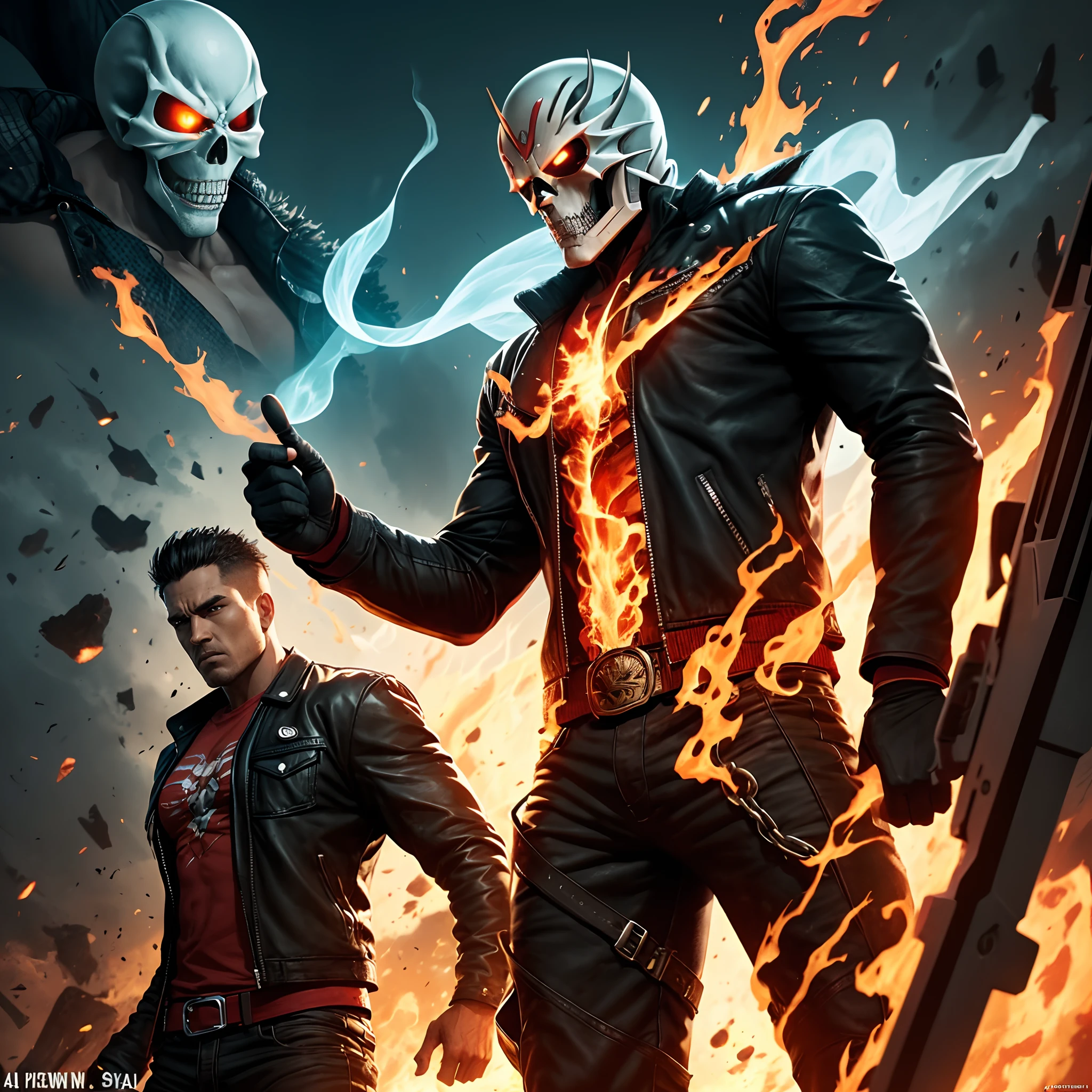 Fusion of of ghost rider and spawn