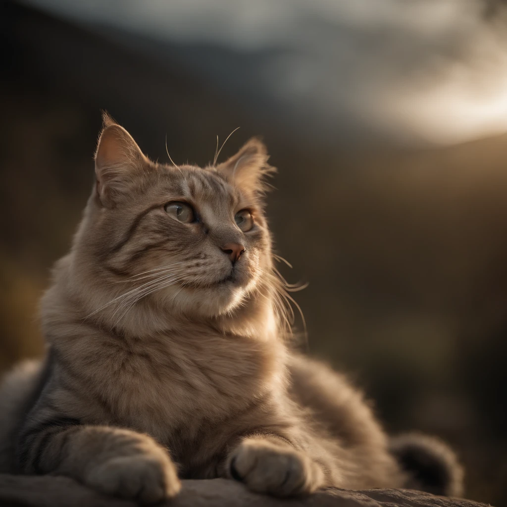 Gatos sob a luz de uma janela