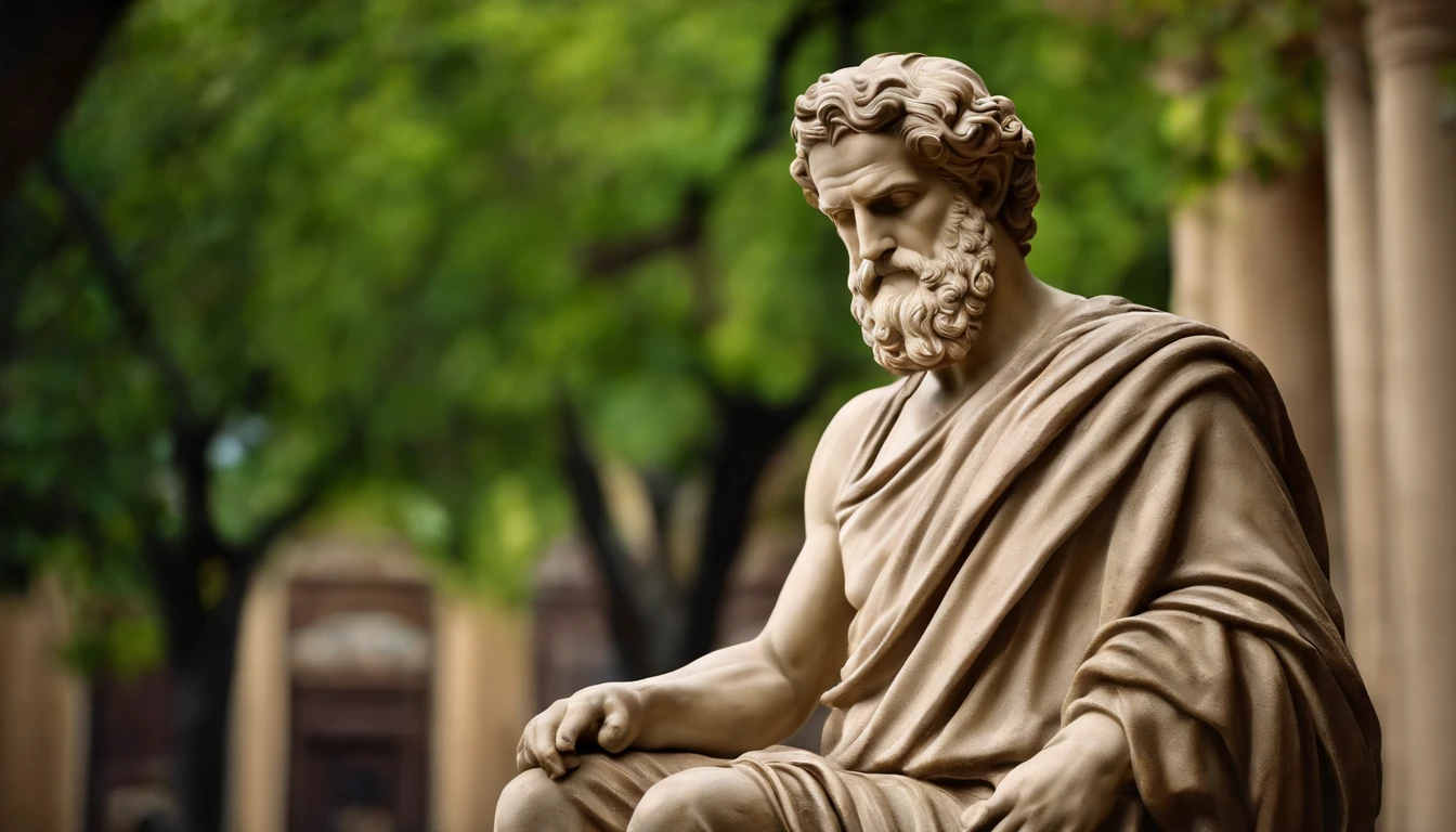 Statue of a Greek philosopher