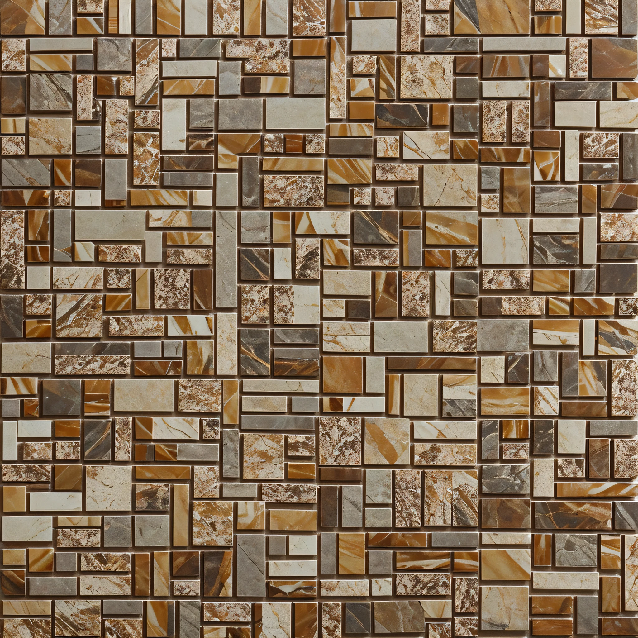 Mosaic Tiles: Patterns resembling tiles or mosaics.