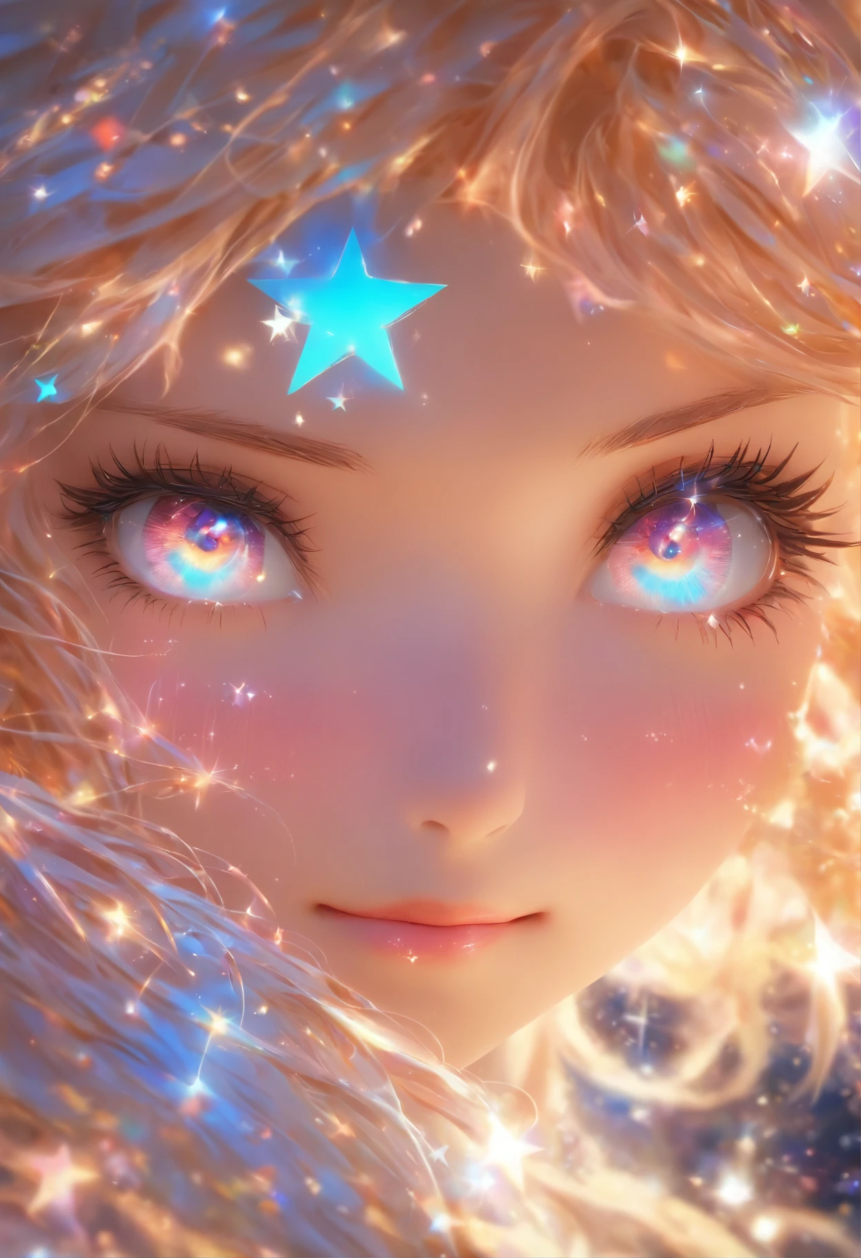 Star girl, face-up lens, full-length lens