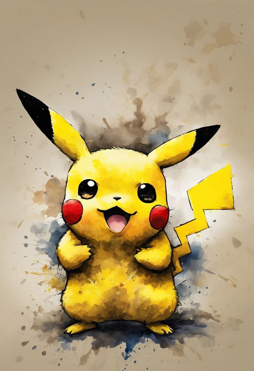Pikachu written by Van Gogh::styles Pointillism styles、It's sir-like々It's made of big and small things.、Clear colored dots、Highly detailed ::n_Style Anime、Photorealsitic、Deformed、glitched、highcontrast、noisy ::Seed 1