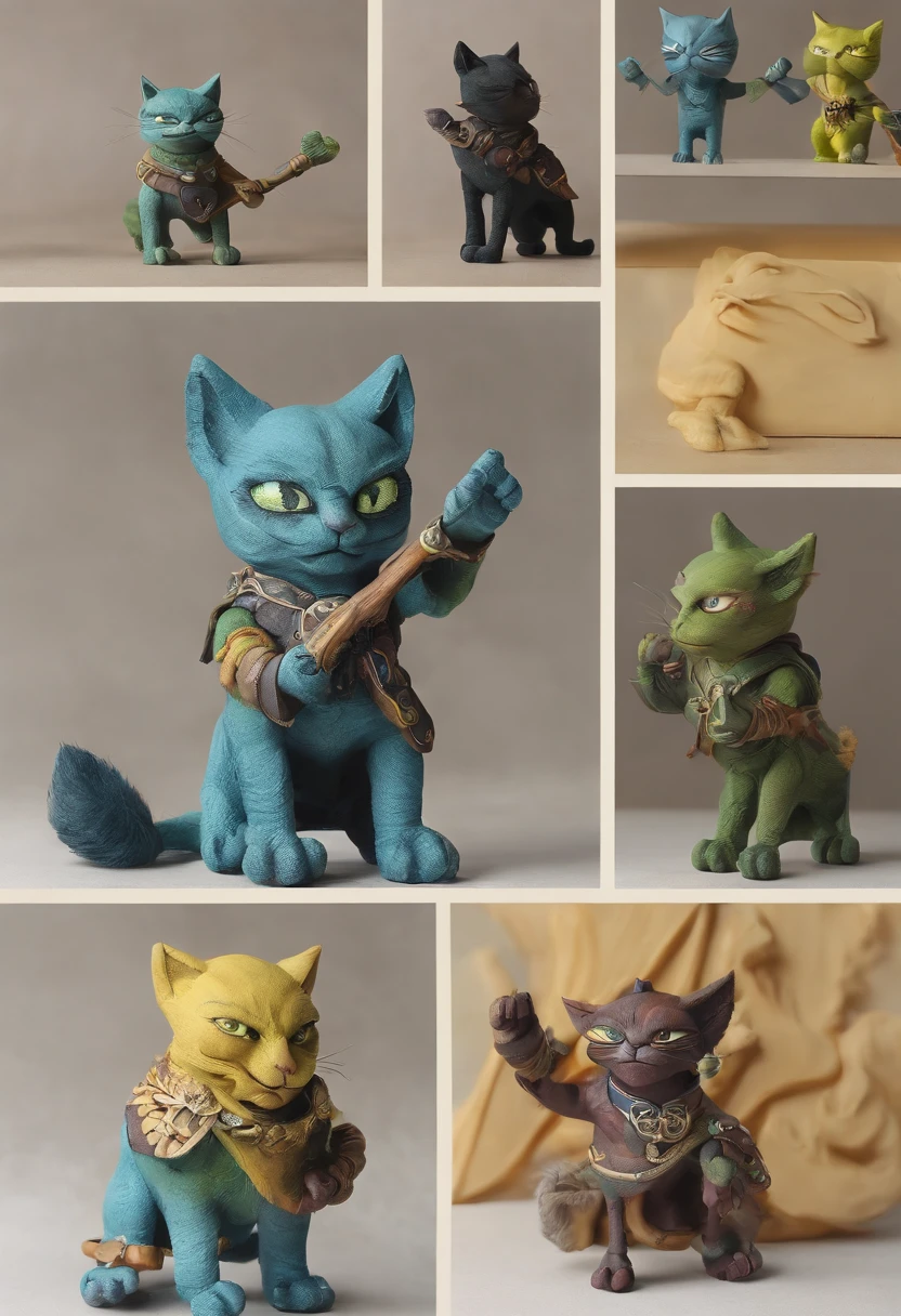 A furry cat orc in an adventure costume,Look at the map,Walk in the jungle,epic detail ighly detailed,focal,3Drenderingof,OC,forward lighting,Face shot,best qualtiy,8K,ultraclear。