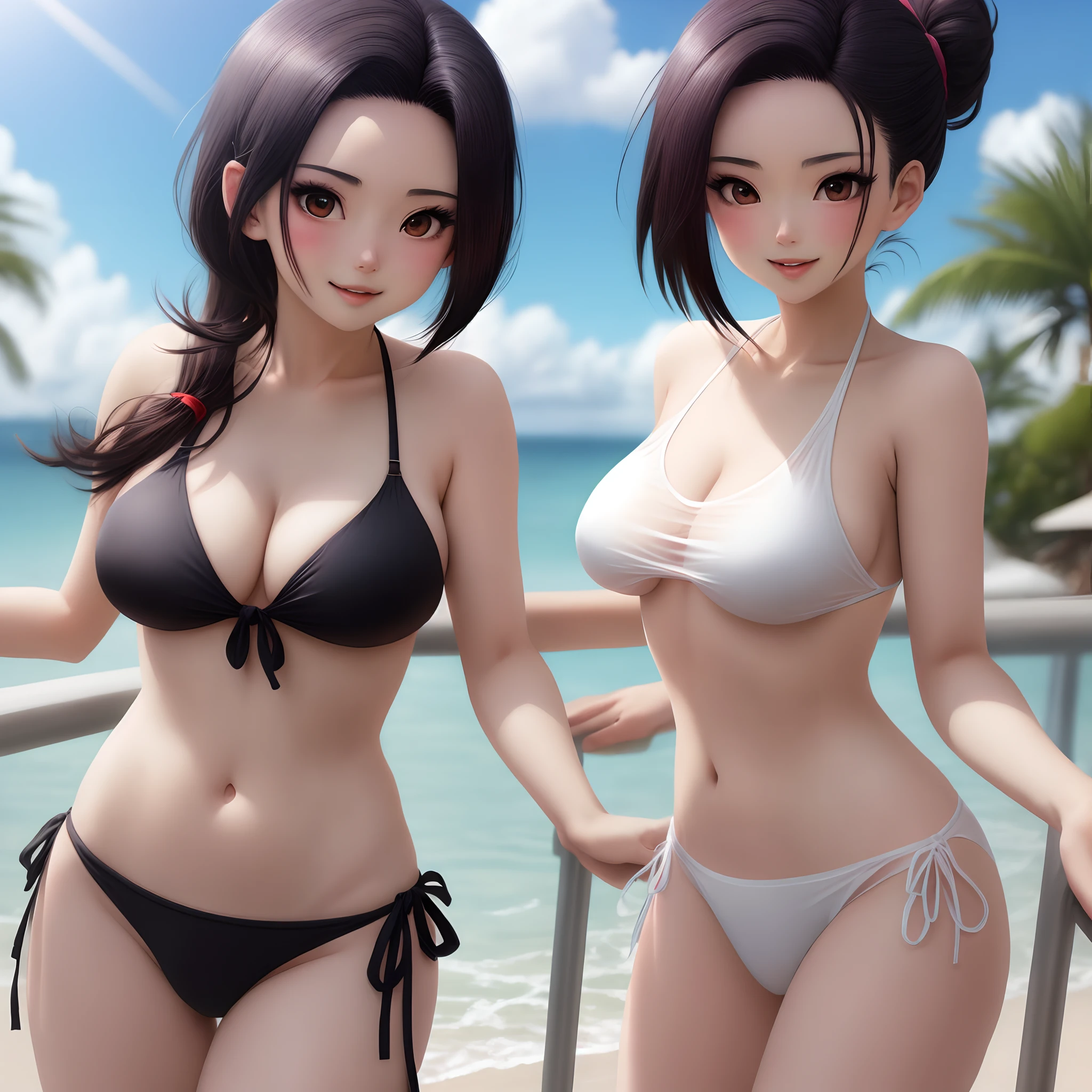 Momo yaoyorozu in see through bikini