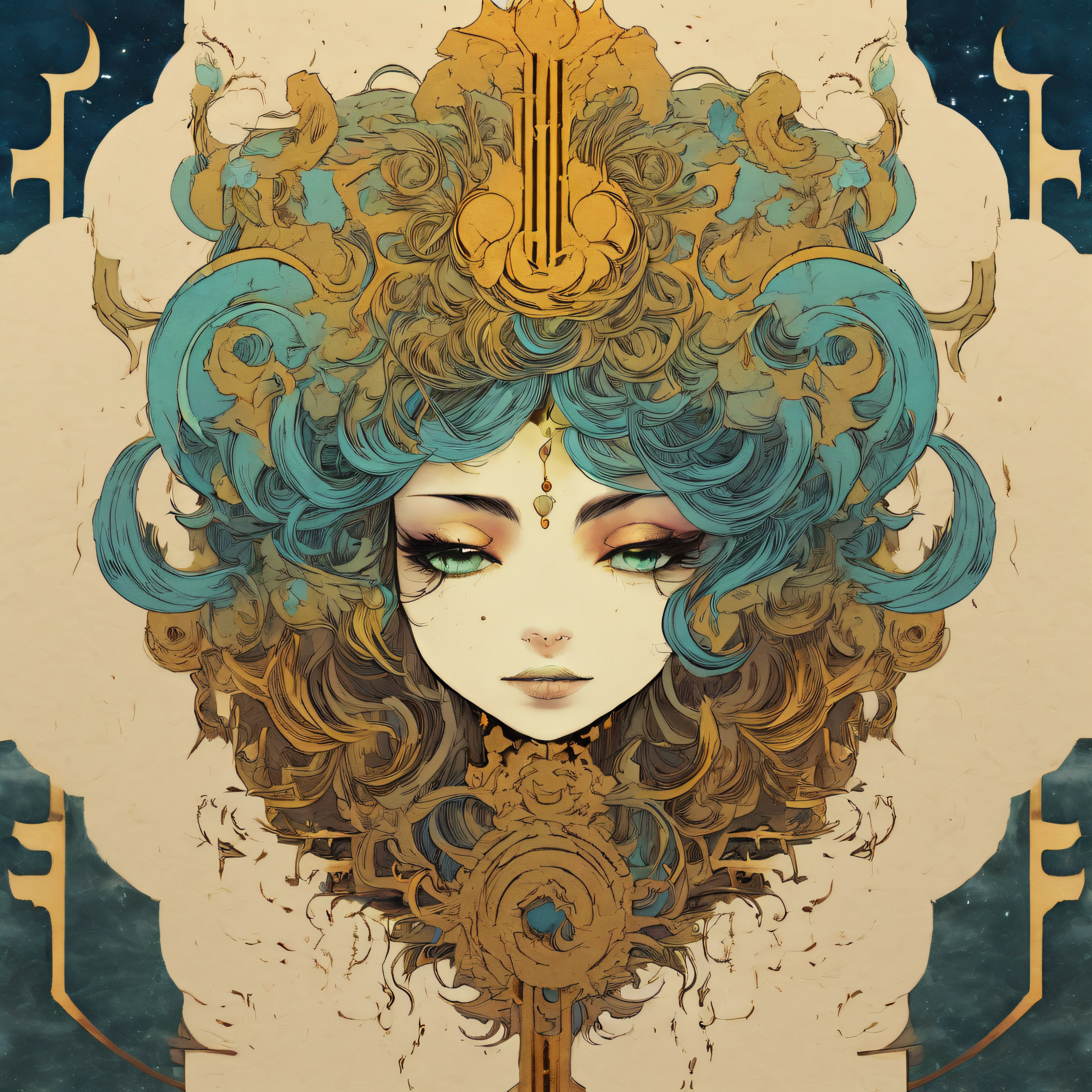 Create a visually striking logo that merges the essence of Libra, Capricorn, and Pisces. Embrace the abstract and conceptual style, exploring the intertwined symbolism of these zodiac signs. Focus on intricate patterns, vibrant colors, and a harmonious composition that captures the mystique and individuality associated with these astrological signs.