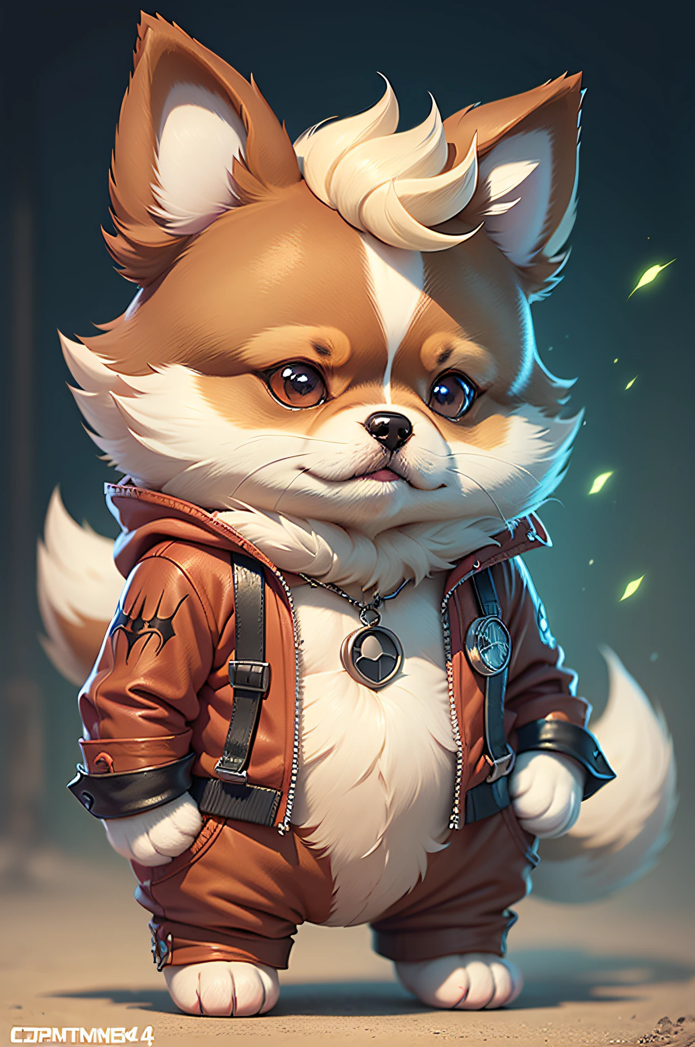C4tt4stic,Cartoon Pomeranian dog in Spider-Man red costume(The specifics of the appearance of the Pomeranian dog、Body hair is light brown)