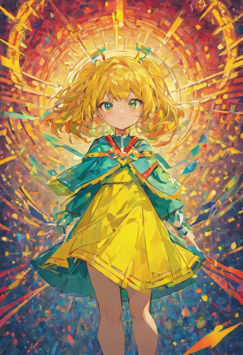 mosaico, azul, vermelho, amarelo e verde