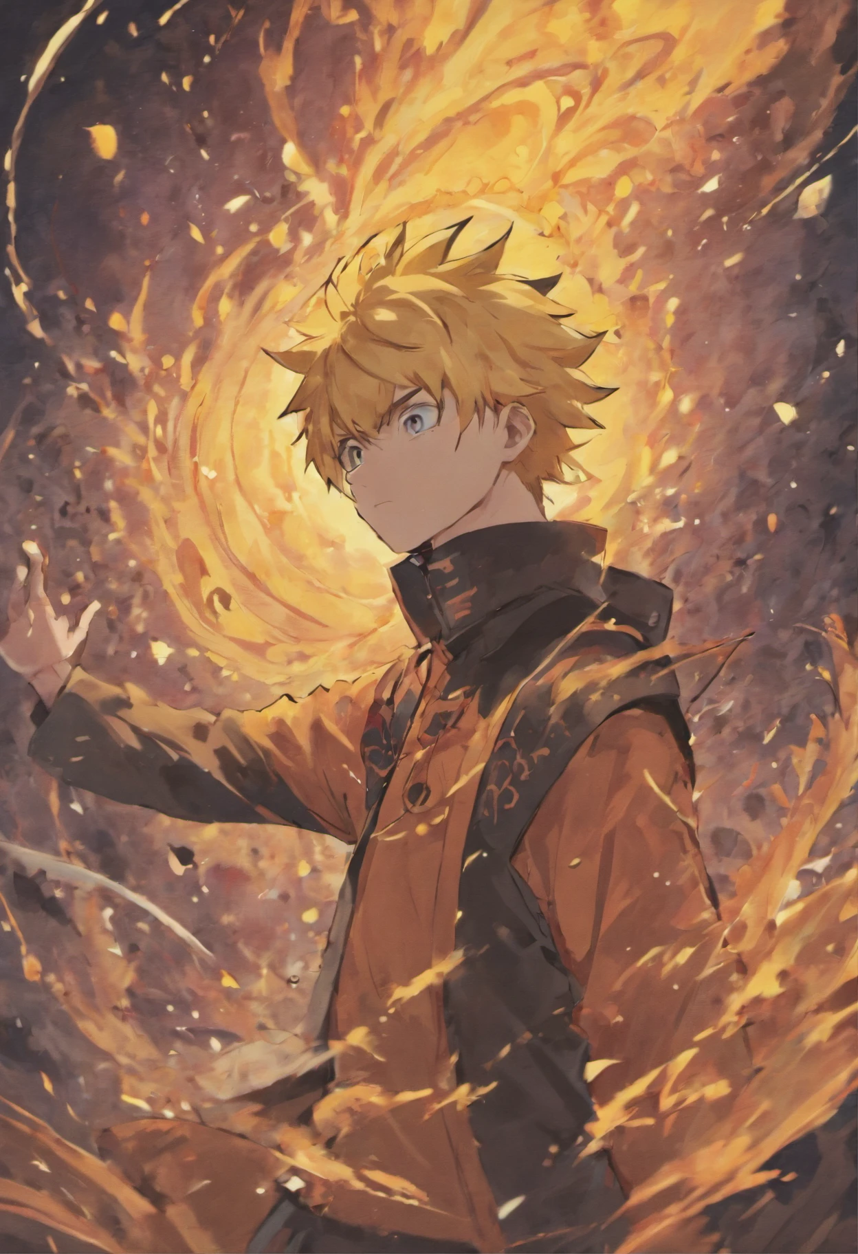 "Create a breathtaking movie poster inspired by Masashi Kishimoto's Naruto, showcasing the legendary Naruto Uzumaki in all his glory."