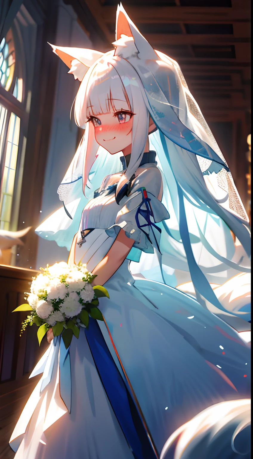 <lora:misonomika:1>best illustration,2D, BREAK
misonomika, thst, 1girl, solo, 16yo, (halo:1.2),(wedding dress:1.4), white wings, double bun, pink hair, large breasts,yellow eyes, long hair, hair ornament, blue bow, bangs,
, BREAK