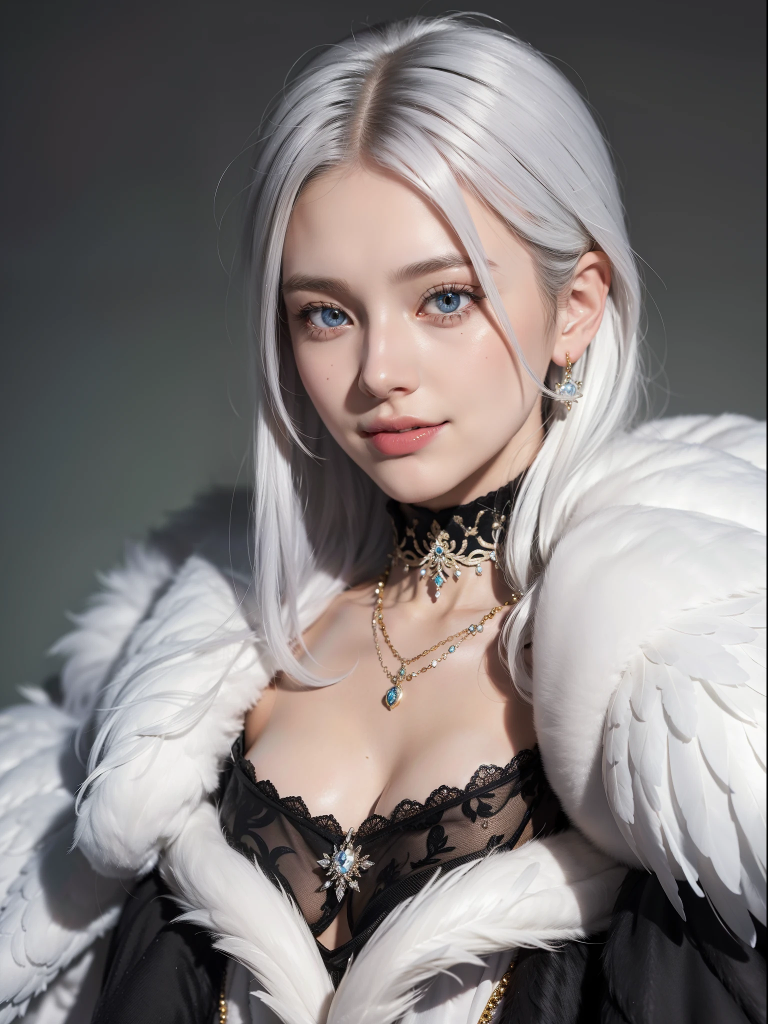 ((tmasterpiece:1.4)、(top-quality:1.4)、(reallistic:1.7))、By Luis Royo(By Luis Royo)Surreal portrait of a beautiful girl、Super beautiful girl、((1girl in:1.4))、Shiny natural skin texture、Authors:By Luis Royo(By Luis Royo)、age19、(Two arms:1.4、Two legs:1.4)、(perfect anatomia:1.4)、(Perfect female body:1.4)、Portrait photo of a girl、Close-up photos、Full body shooting、((masutepiece:1.4), (of the highest quality:1.4), (Realistic:1.7), By Luis Royo, Beautiful Girl, Super beautiful girl, ((1girl in:1. 4), Shiny natural skin texture, Authors: By Luis Royo, 19 years old, (Perfect female body: 1.4), (Perfect female body: 1.) 4), Portrait photo of a girl, Close-up photos, (Full body photo), Fantasy Art, Soft front light, Beautiful expression, Kawaii face, Beautiful breasts, Large Full Breasted: 1. 2, Beautiful buttocks, Fine eyes, Clear and eye-catching, beautiful and alluring, Beautiful eyes, thin waist, Raw photo, Red lips, ((White hair, Long hair)) , 1 Screen View, ((Woman on all fours on silk bed)), (sexyposture), (the milky way in the sky),((T-back panties))、((White garters and garter belts))、(A smile),((posterior view))、((Looks Back))、((Vaginal orchids))、((erection))