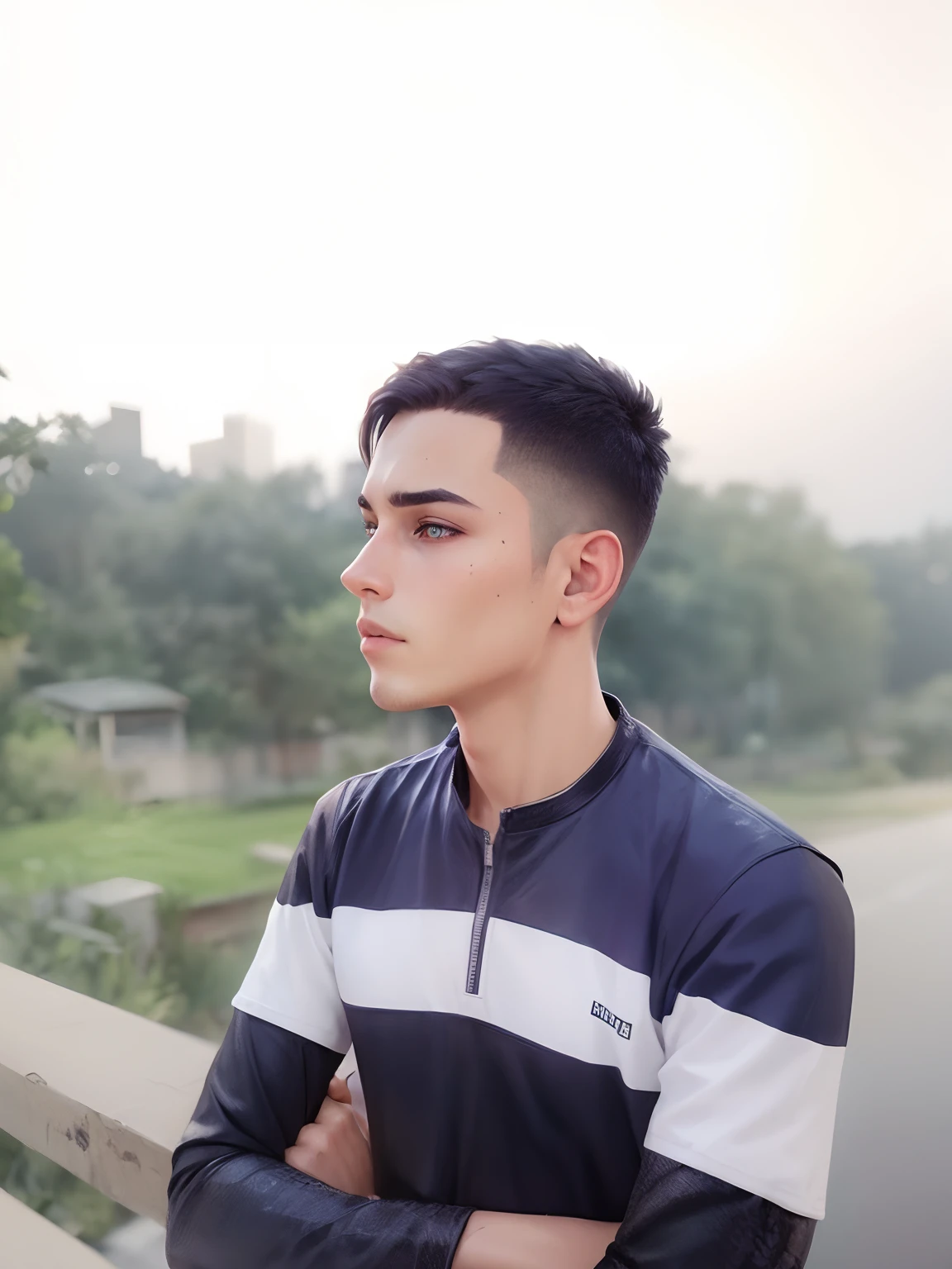 Change background and dress cyberpunk handsome boy, realistic face, 8k, cartoon animation