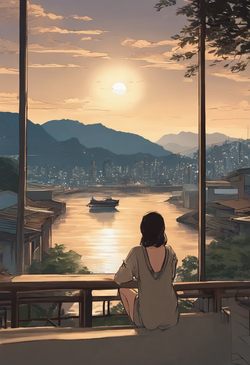 comic strip,Hong Kong comic book style,Fengyun comic style,(((Comic storyboard))),Two-dimensional picture,Estilo de Makoto Shinkai,Makoto Shinkai manga art,teens girl,The narrow streets of the town,starrysky,vibrant with colors,super-fine,Smooth lines,high qulity,8K,tmasterpiece
