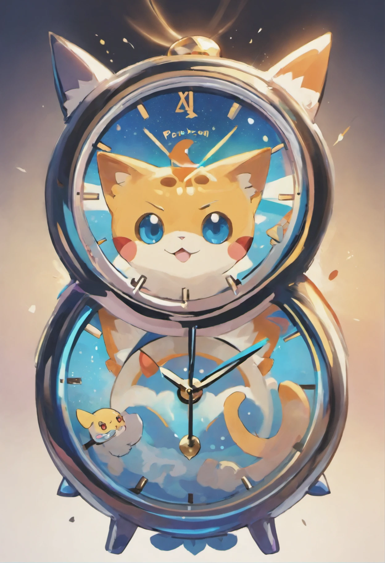 gato relogio