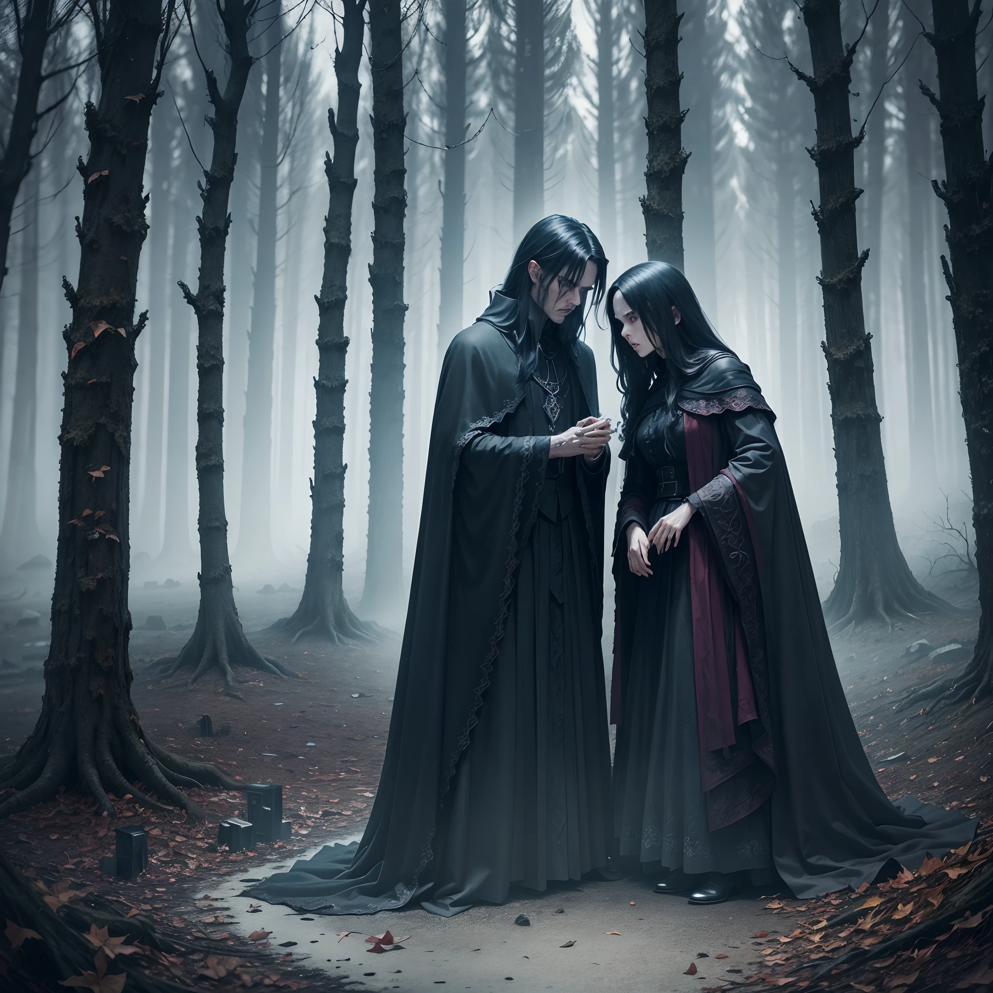 (best quality,4k,8k,highres,masterpiece:1.2),ultra-detailed,realistic,photorealistic:1.37,sinister cursed seal,dark cursed forest,detailed cursed tattoos,terrifying cursed magic,cursed man,horrifying cursed marks,haunting cursed spells,ominous atmosphere,dense fog,natural lighting,supernatural elements,nighttime setting,mysterious shadows,spooky atmosphere,supernatural creatures,ominous tree branches,withered leaves,haunted ambience,distorted reality,dark and gloomy colors,shadowy figures,enchanted spirits,dreadful aura,evocative composition,menacing presence,unholy rituals,macabre scenery,haunted landscape,wicked spells,grim and desolate environment,vivid imagery,foreboding energy,nightmarish symbolism,gothic art style,horror-fantasy fusion,otherworldly experience,intense emotions,curse breaking rituals,forlorn souls.