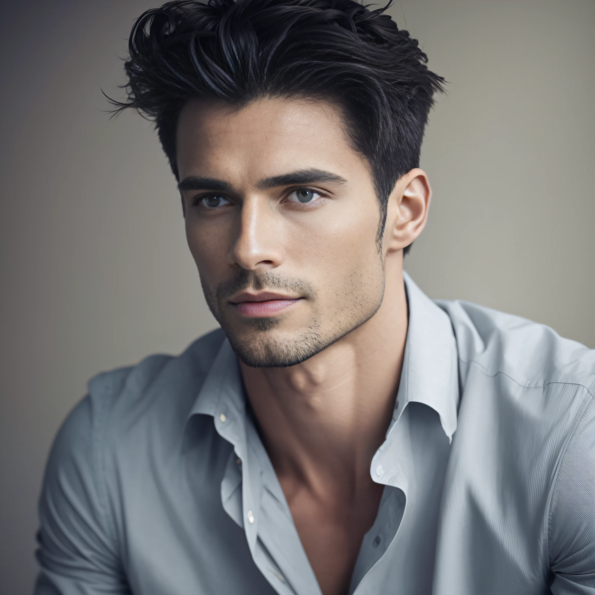 Homme avec une coupe de cheveux courte et une chemise, un bel homme,cheveux noirs courts, Beau visage attrayant, Pretty male, male model, Beau visage parfait, beau jeune homme, Beau visage masculin, Homme attrayant, beau jeune homme, Jeune homme au beau visage, Belle et attrayante, Attractive young man, Masculine jaw, Attractive man, Sebastian Rulli 8k