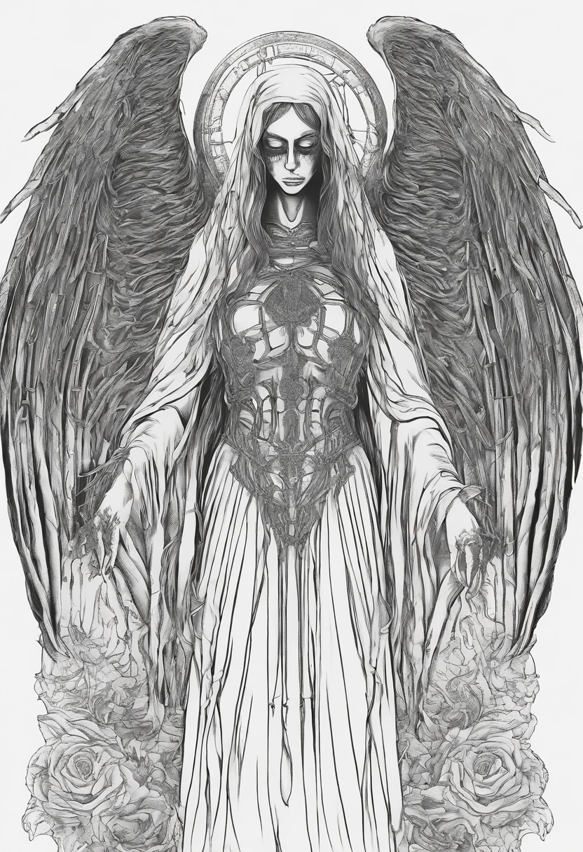 Angel and demon tattoos small