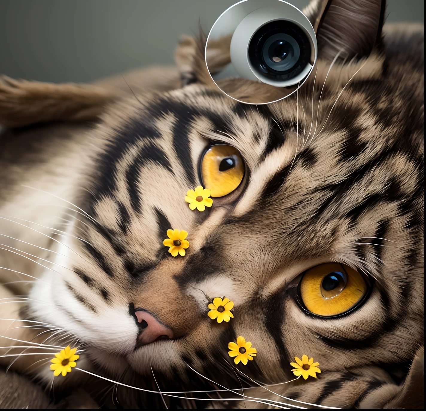 Make it realistic and add a cat