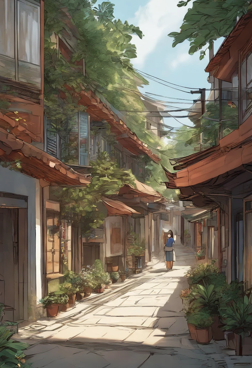 comic strip,Hong Kong comic book style,Fengyun comic style,(((Comic storyboard))),Two-dimensional picture,Estilo de Makoto Shinkai,Makoto Shinkai manga art,s girl,The narrow streets of the town,starrysky,vibrant with colors,super-fine,Smooth lines,high qulity,8K,tmasterpiece