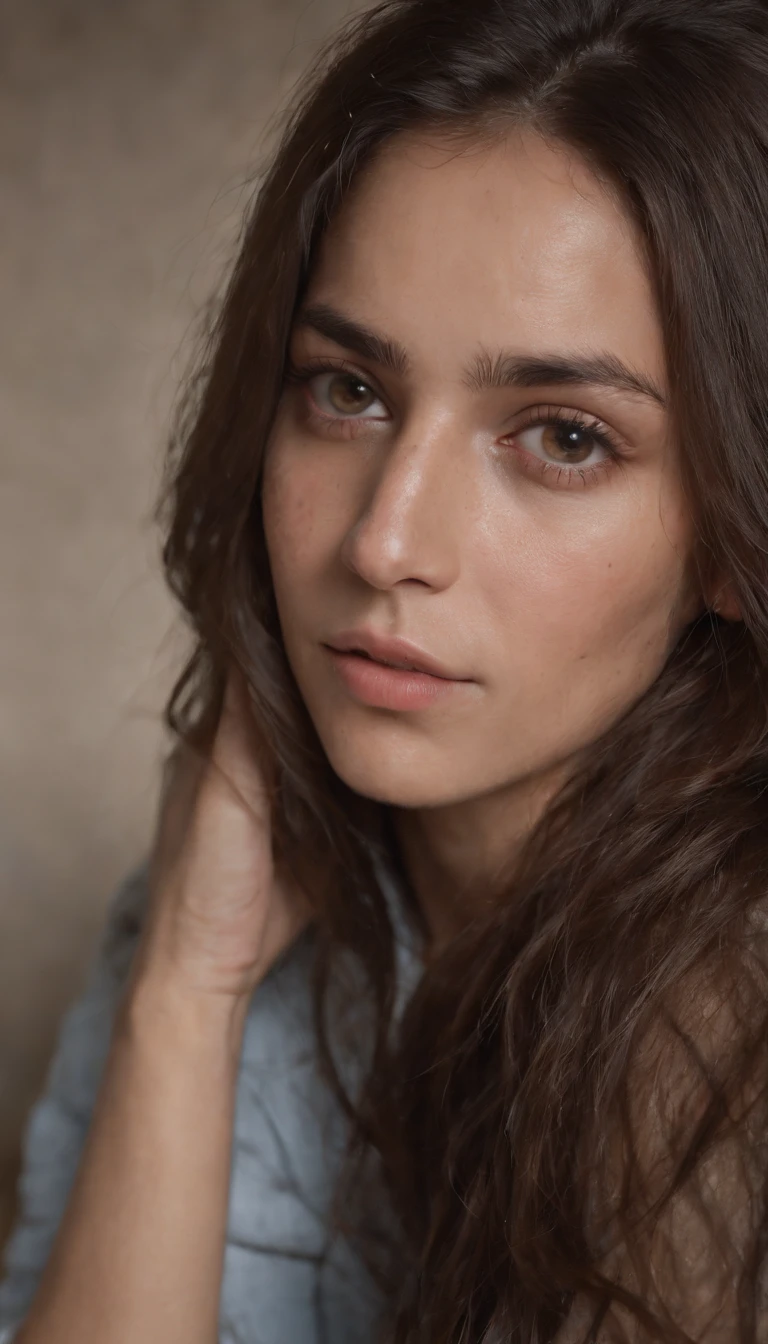 (8k, Fotos RAW, melhor qualidade de imagem, Obras, : 1.2), (Realistic, fotorrealista: 1.37), 20-year-old Afghan woman with sad homeless face, sad expression of despair, deprimido, de quatro, pobre, Quarto sujo cheio de lixo, rasgada e suja esfarrapada, Roupas Sujas, exposed plain clothes, tecido rasgado, 鎖骨, no-bra, cotton panties, calcinha nas pernas, torn micropants, cabelo sujo, cara suja, pele suja, pele molhada, pele lamacenta, muddy feet, bare feet, peitinhos, clivagem, cabelos despenteados, suar, gotas de suor, then, Close-up, de baixo, cozinha velha, fragmentos de mosaico, dark ruins, messy rooms, bonecas quebradas, lixeiras, Qualidade Superior, Cinematic lighting, complex and cinematic look, messy room, fotorrealista, cowboy shot, Dynamic angle, perfect hands, perfect fingers, tit's perfeitos, encaixe perfeito, Corpo Perfeito, rosto perfeito, ultra-realistic. ultra-detalhado. Ultra-Sharp Hi-Res. 8k. fotografia. Centrado. no quadro.