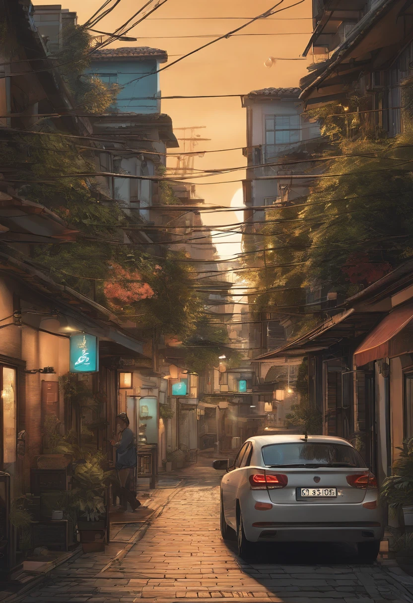comic strip,Hong Kong comic book style,Fengyun comic style,(((Comic storyboard))),Two-dimensional picture,Estilo de Makoto Shinkai,Makoto Shinkai manga art,s girl,The narrow streets of the town,starrysky,vibrant with colors,Hyper-realistic,Ultra photo realsisim,super-fine,Smooth lines,high qulity,8K,tmasterpiece