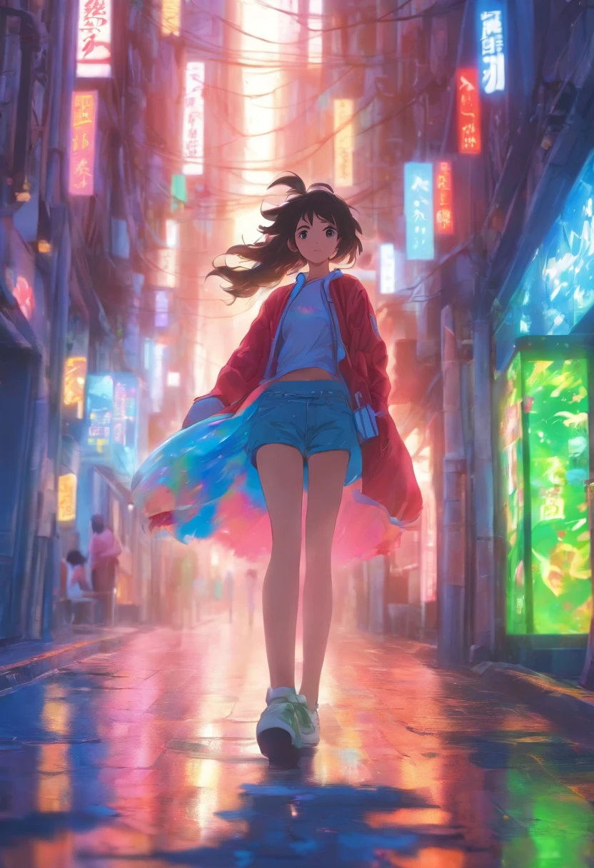 comic strip,Hong Kong comic book style,Fengyun comic style,(((Comic storyboard))),Two-dimensional picture,Estilo de Makoto Shinkai,Makoto Shinkai manga art,teens girl,The narrow streets of the town,starrysky,vibrant with colors,Hyper-realistic,Ultra photo realsisim,super-fine,Smooth lines,high qulity,8K,tmasterpiece