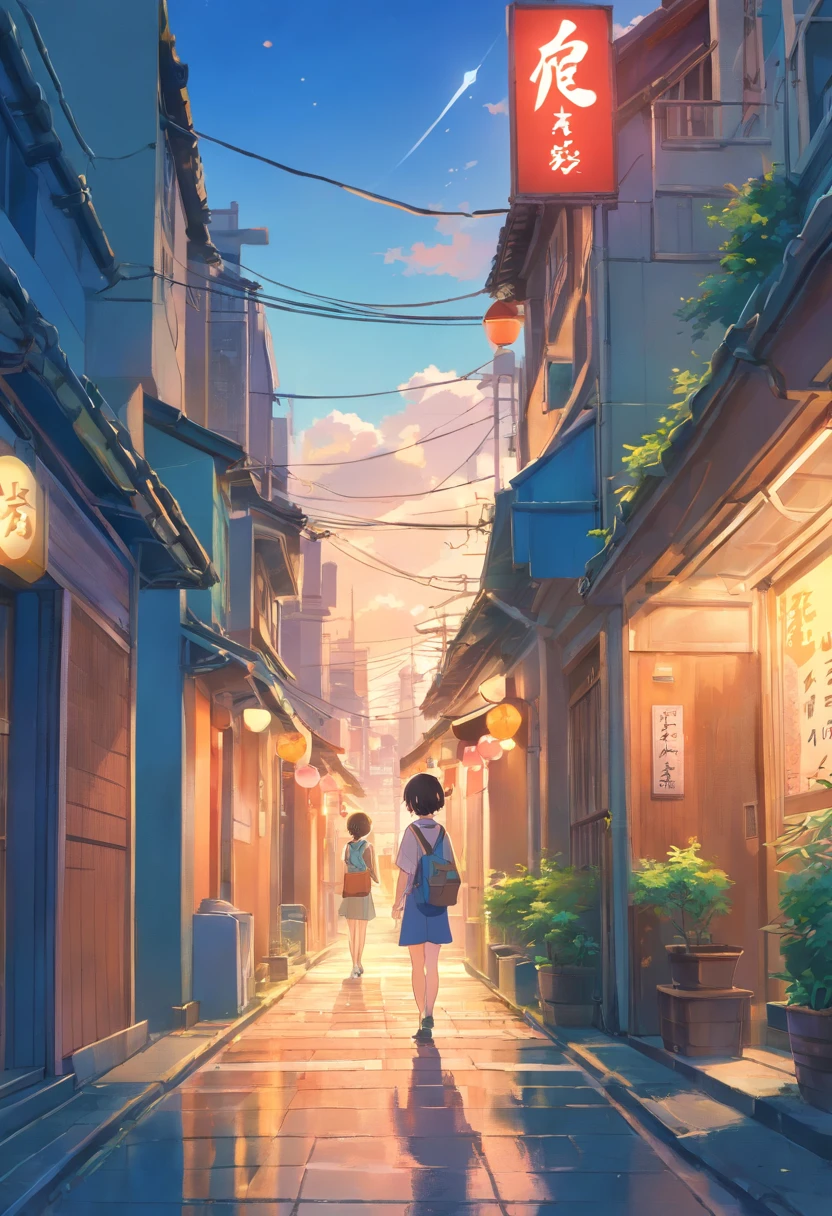 comic strip,Hong Kong comic book style,Fengyun comic style,(((Comic storyboard))),Two-dimensional picture,Estilo de Makoto Shinkai,Makoto Shinkai manga art,teens girl,The narrow streets of the town,starrysky,vibrant with colors,Hyper-realistic,Ultra photo realsisim,super-fine,Smooth lines,high qulity,8K,tmasterpiece