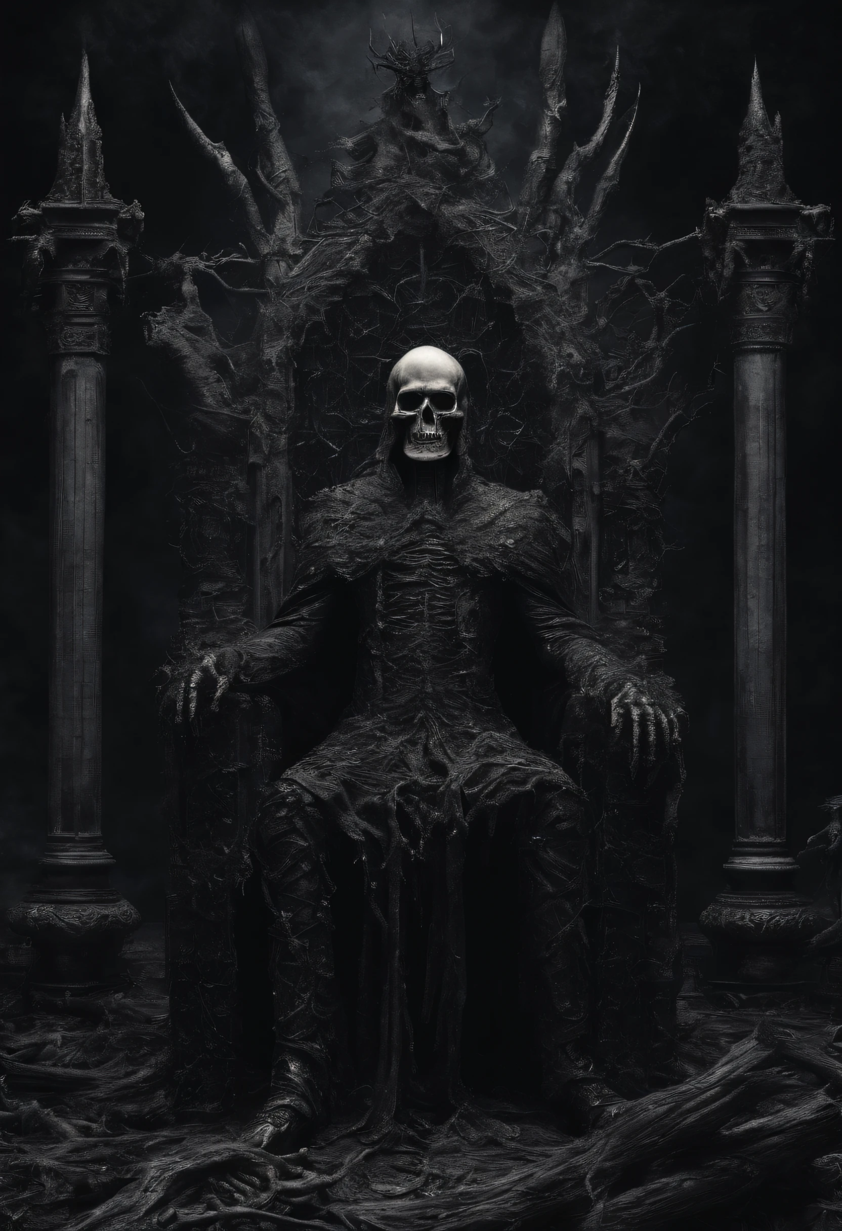 dark lord sitting on the throne of bones