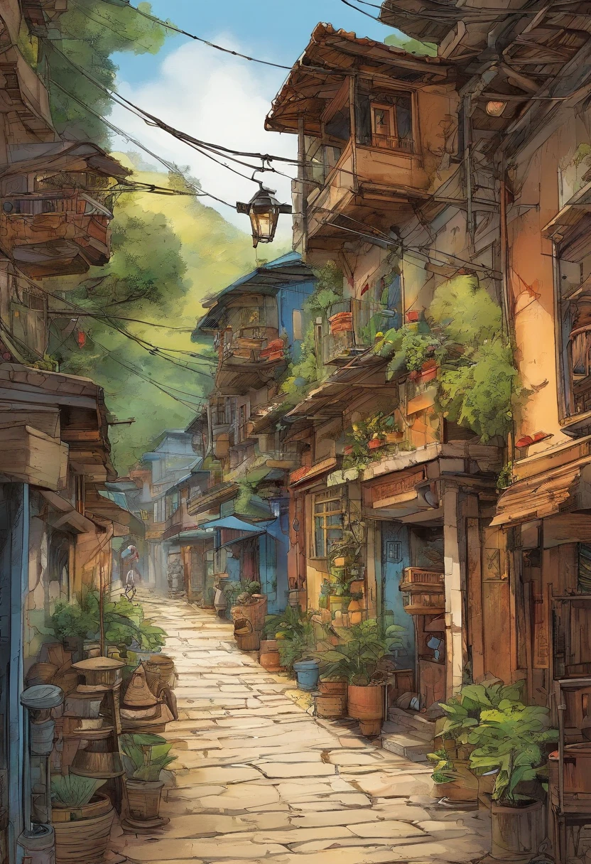 comic strip,Hong Kong comic book style,Fengyun comic style,(((Cartoon Split))),(((Comic storyboard))),Two-dimensional picture,Estilo de Makoto Shinkai,Makoto Shinkai manga art,s girl,The narrow streets of the town,starrysky,vibrant with colors,Hyper-realistic,Ultra photo realsisim,super-fine,Smooth lines,high qulity,8K,tmasterpiece