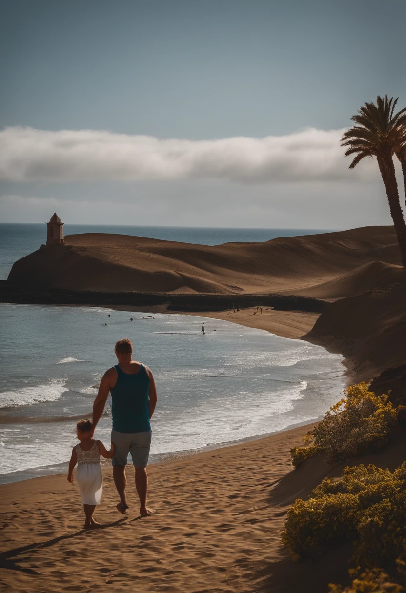 pareja gay, cruising playa maspalomas, masturbandose