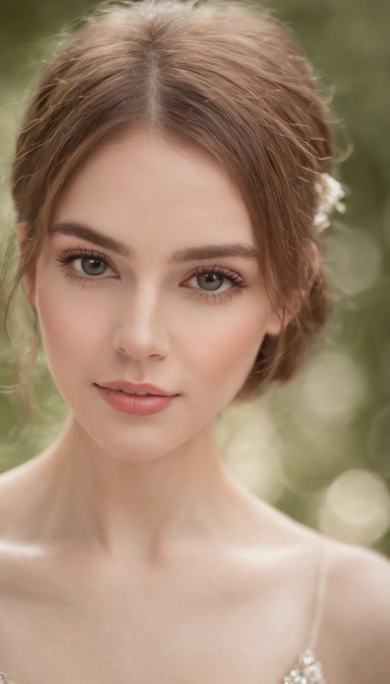 25-year-old fashion model, [[[[foreground]]], [[[[chest]]], [[[[neck]]], [[[[shoulders]]], perfect eyes, perfect iris, perfect lips, perfect teeth, perfect skin, soft front light, glitter, HDR, (muted colors:1.2)