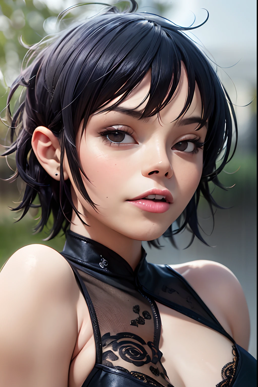 (masterpiece, best quality:1.2), noodle (gorillaz), black hair, 1girl, black eyes, bangs, bangs covering eyes, parted lips, breasts, small breasts, bob cut, 1boy, White background, masterpiece, best quality, absurdres, highres, 4k, ray tracing, perfect face, perfect eyes, intricate details, highly detailed, (best quality:1.33), (masterpiece:1.42),(semi realistic:1.3), (detailed:1.15),(skin details), Dappled Light, analog style (look at viewer), (skin texture), (realistic texture skin), cinematic light, side lighting, ultra high res, best shadow, RAW, (Dutch angle:1.1), lightroom, cinematic, hdr, raw, (intricate:1.4), high quality, soothing tones, intricate details, low contrast,
(LickingPenisQuiron pose),abs, oral, fellatio, (penis), pov, erection, Compact body, extremely high quality RAW photograph, detailed background, intricate, Exquisite details and textures, highly detailed, ultra detailed photograph, warm lighting, 4k, sharp focus, high resolution, detailed skin, detailed eyes, 8k uhd, dslr, high quality, film grain, Fujifilm XT3,
Rainy Day: The diffused light and wet surfaces on a rainy day can create a moody and atmospheric environment, perfect for capturing reflections and street photography.,