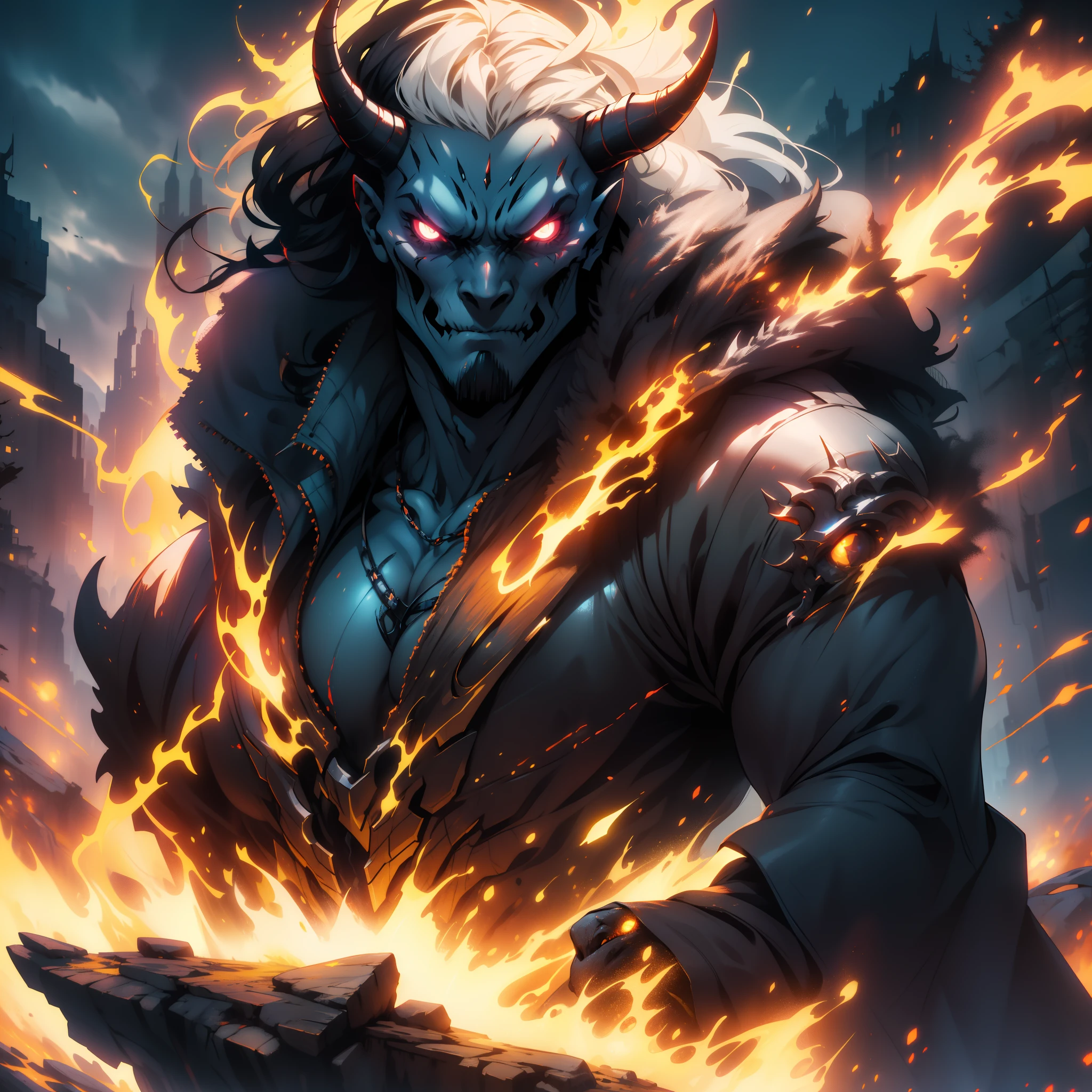 The demon of death Hyper realistic Valley super detailed Dynamic shot masterpiece cinematic scene scenes movie Epic Legendary demon with his army scary glowing eyes